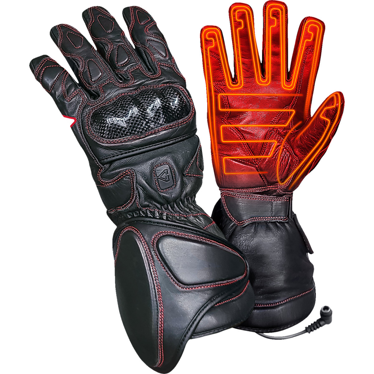 Gerbing Heated Clothing #GER-EXGL-12-B-XXL - 12 V Extreme Hard Knuckle Heated Gloves - Black - 2XL