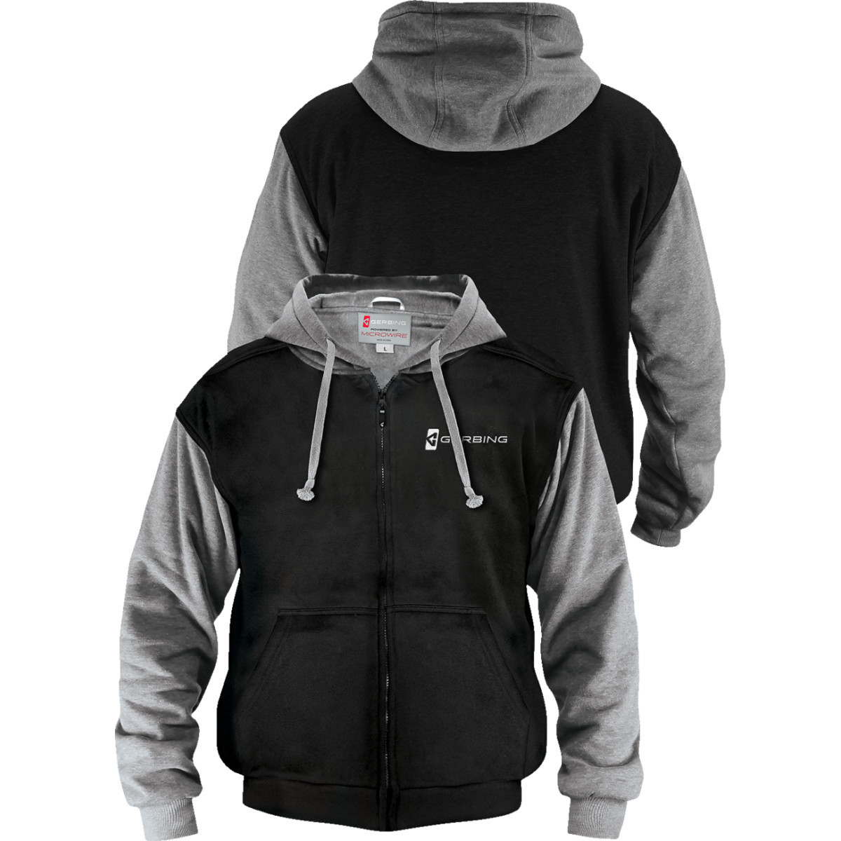 Gerbing Heated Clothing #GER-HDY-7V-UNI-BLK-M - 7 V Battery Heated Hoodie - Black - Medium
