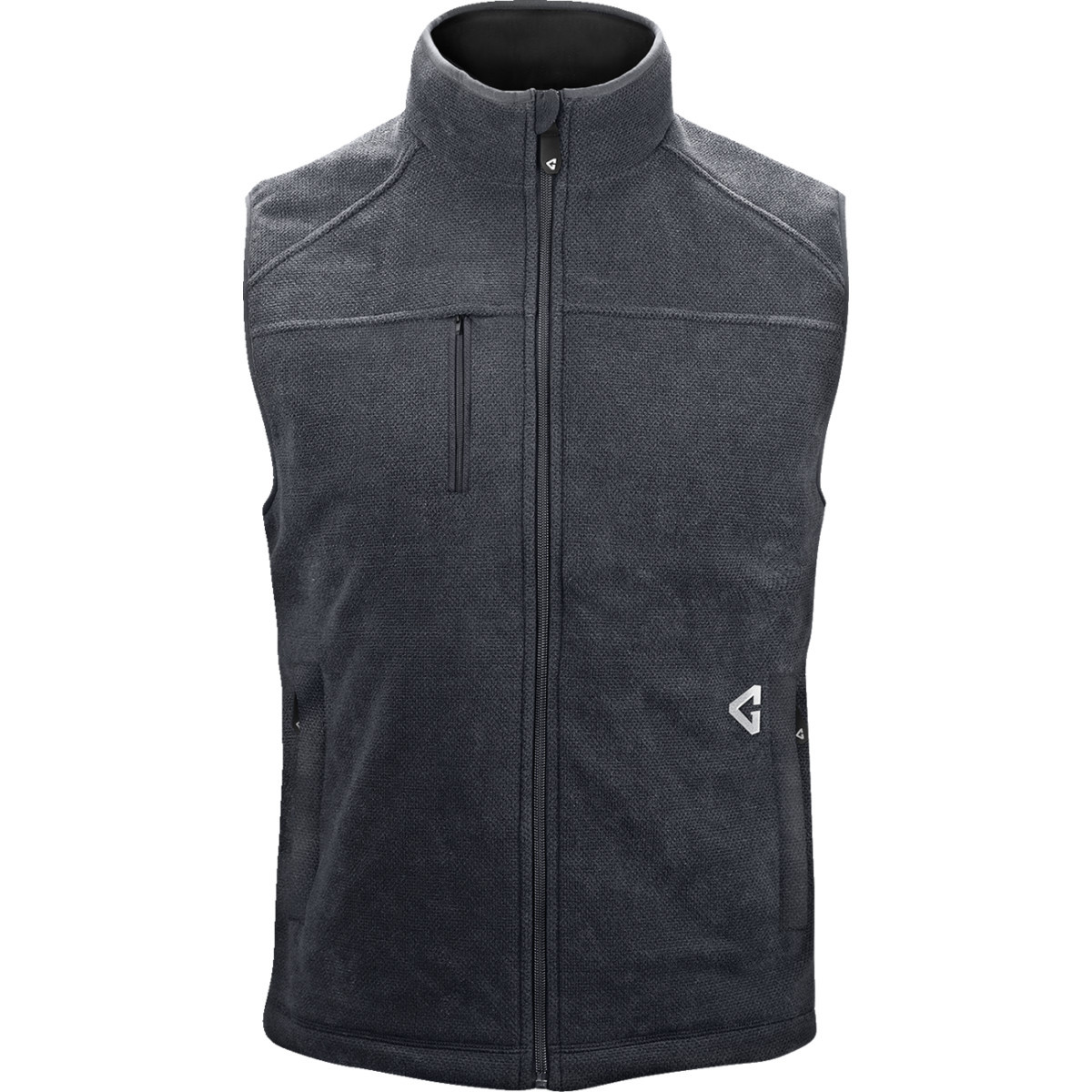 Gerbing Heated Clothing #GER-TFVST-7V-M-G-S - 7V Thermite Fleece Heated Vest 2.0 - Gray - Small