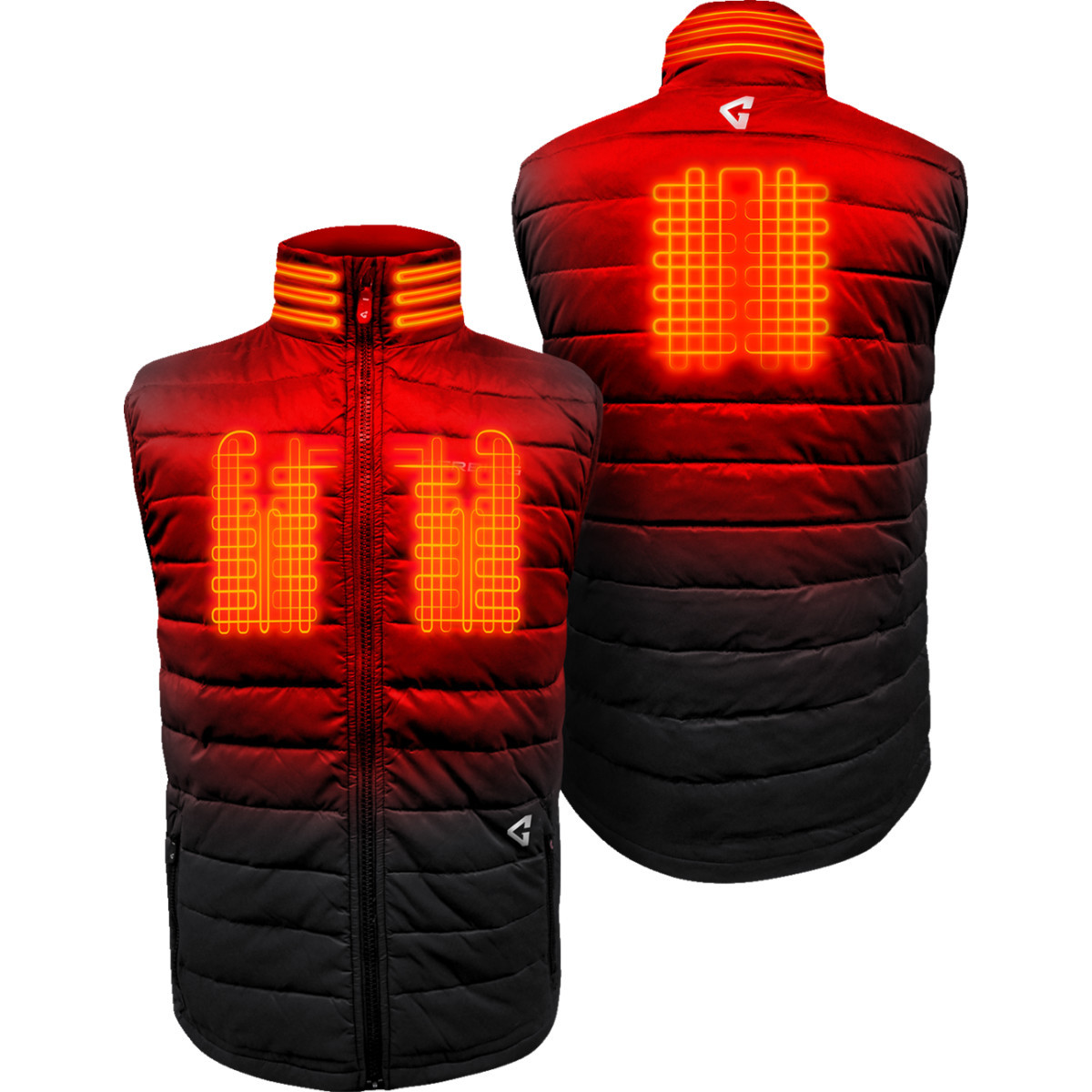 Gerbing Heated Clothing #GER-KPVST-7V-M-B-S - 7V Khione Puffer Heated Vest 2.0 - Black - Small