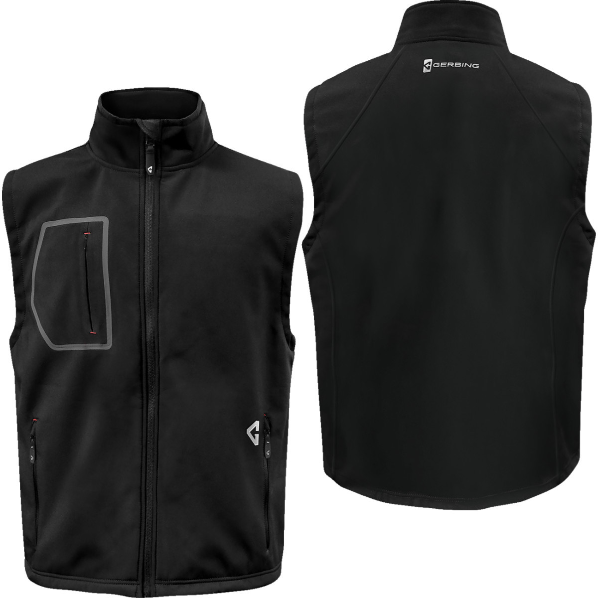 Gerbing Heated Clothing #GER-TVST-7V-M-B-L - 7V Torrid Softshell Heated Vest 2.0 - Black - Large