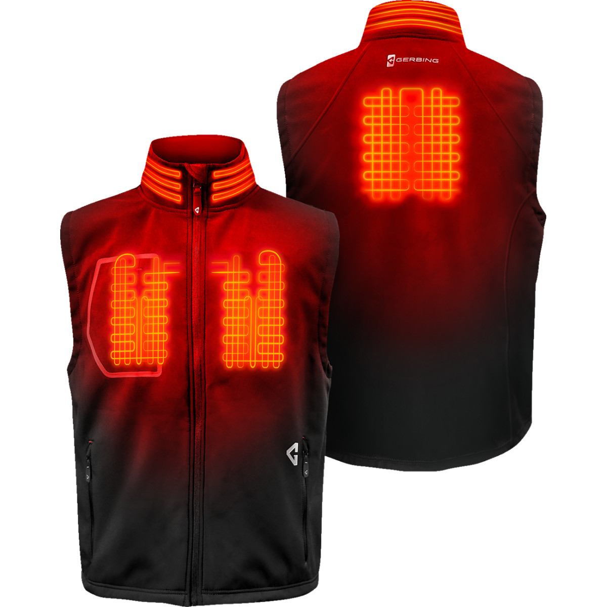 Gerbing Heated Clothing #GER-TVST-7V-M-B-L - 7V Torrid Softshell Heated Vest 2.0 - Black - Large