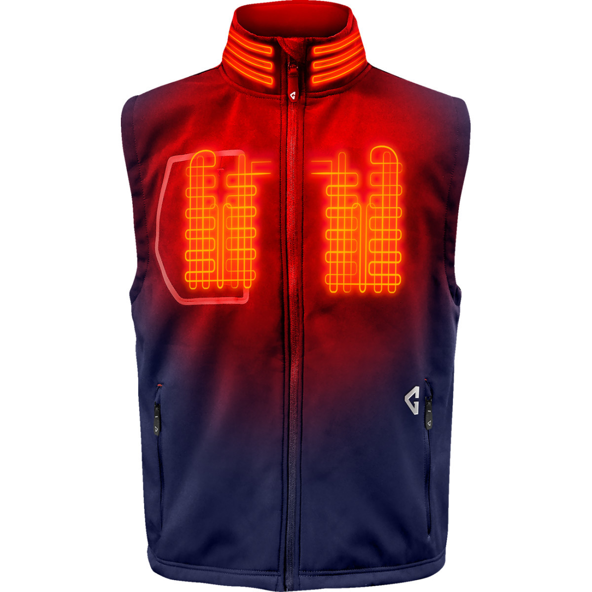 Gerbing Heated Clothing #GERTVST7VMNM - 7V Torrid Softshell Heated Vest 2.0 - Navy - Medium