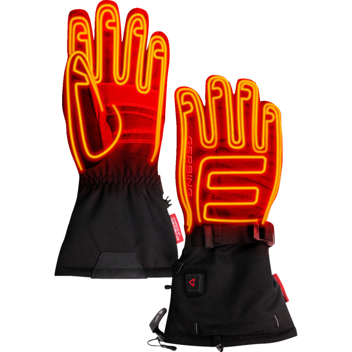 Gerbing Heated Clothing #GER-GVS7-W-B-L - Women's 7 V S7 Battery Heated Gloves - Black - Large