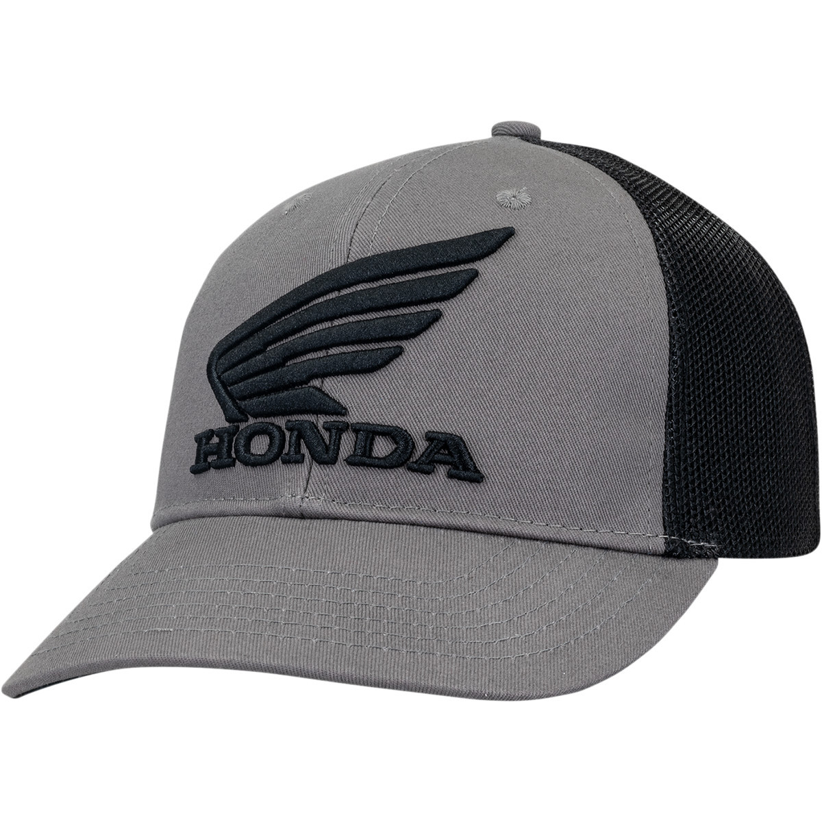 Honda Apparel #NP21A-H1827 - Honda Trucker Hat - Charcoal/Black