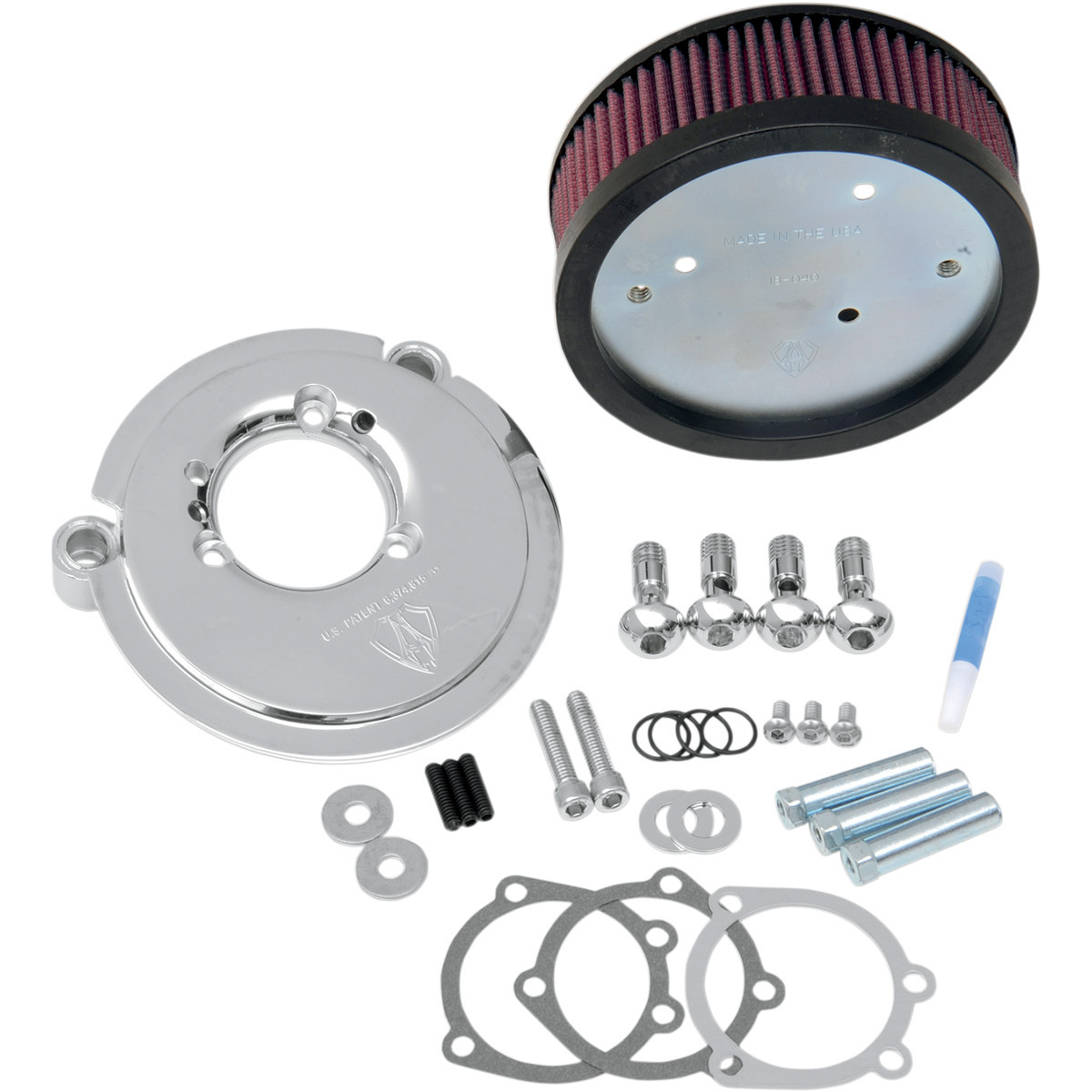 Arlen Ness #18-825 - Big Sucker™ Air Filter Kit - Chrome - Stage I