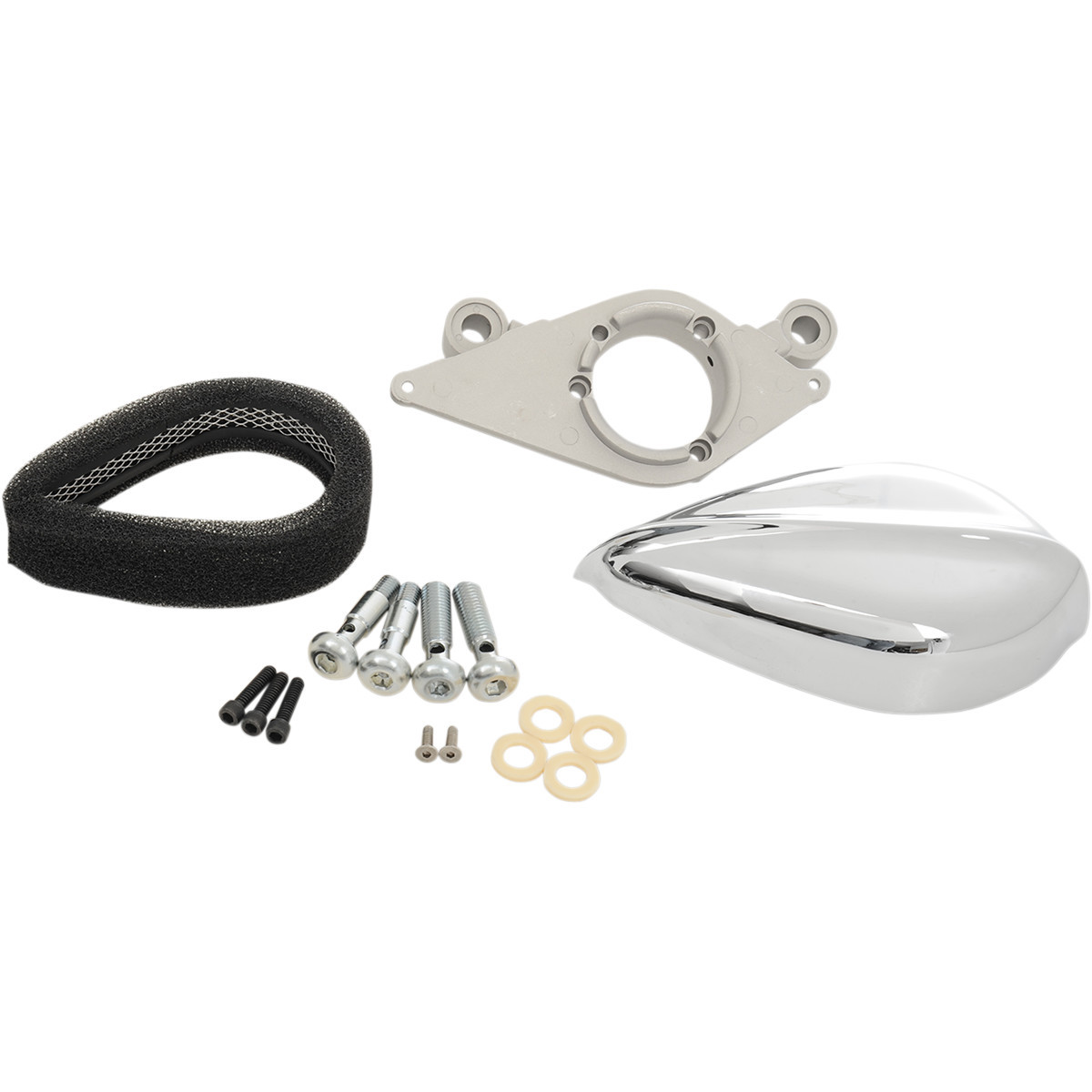 Paughco #701-201 - Teardrop Air Cleaner Assembly Kit - Chrome