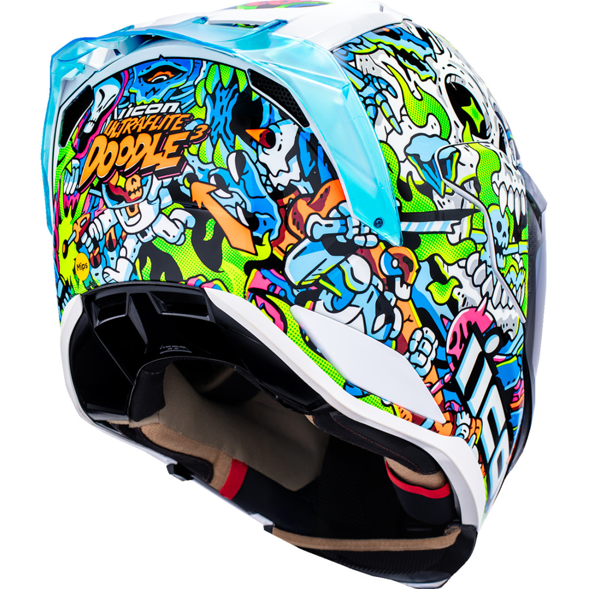 Icon - Ultraflite Helmet - Doodle 3 - MIPS® - Blue - Large