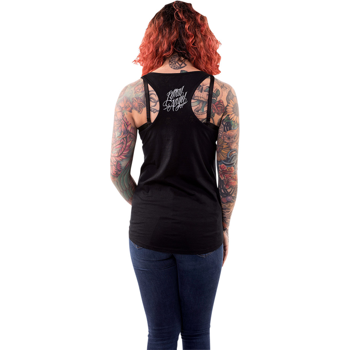 Lethal Threat #LA20508XL - Women's Dark Widow Razor Back Tank Top - Black - XL