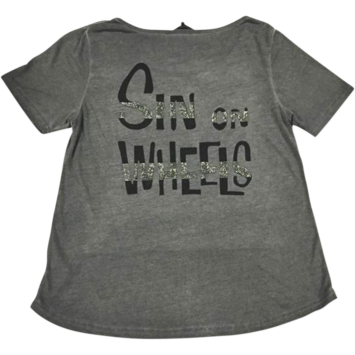 Lethal Threat #LA20613XL - Women's Sinwheels T-Shirt - Gray - XL