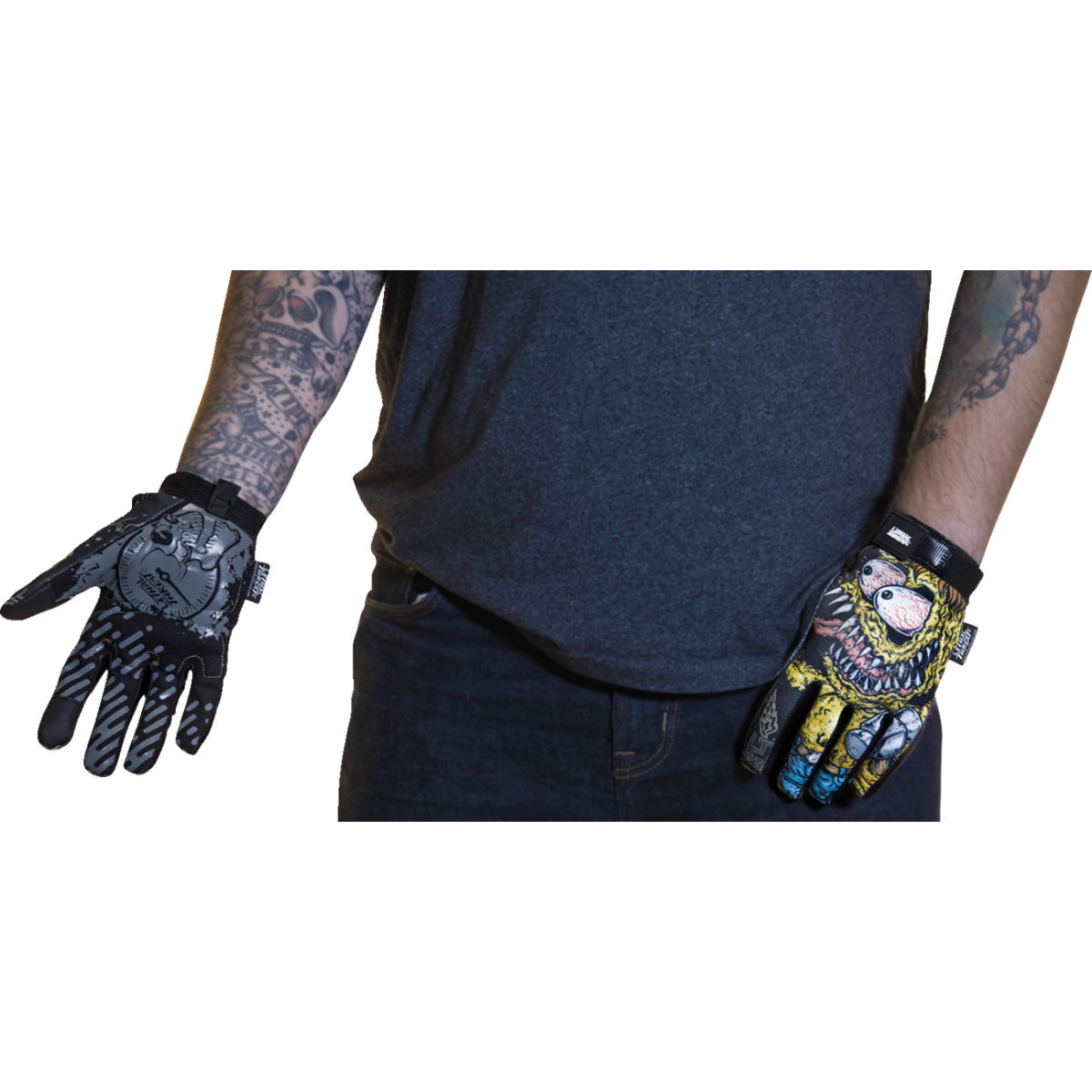 Lethal Threat #GL15022XL - Grease Monster Gloves - Black - XL