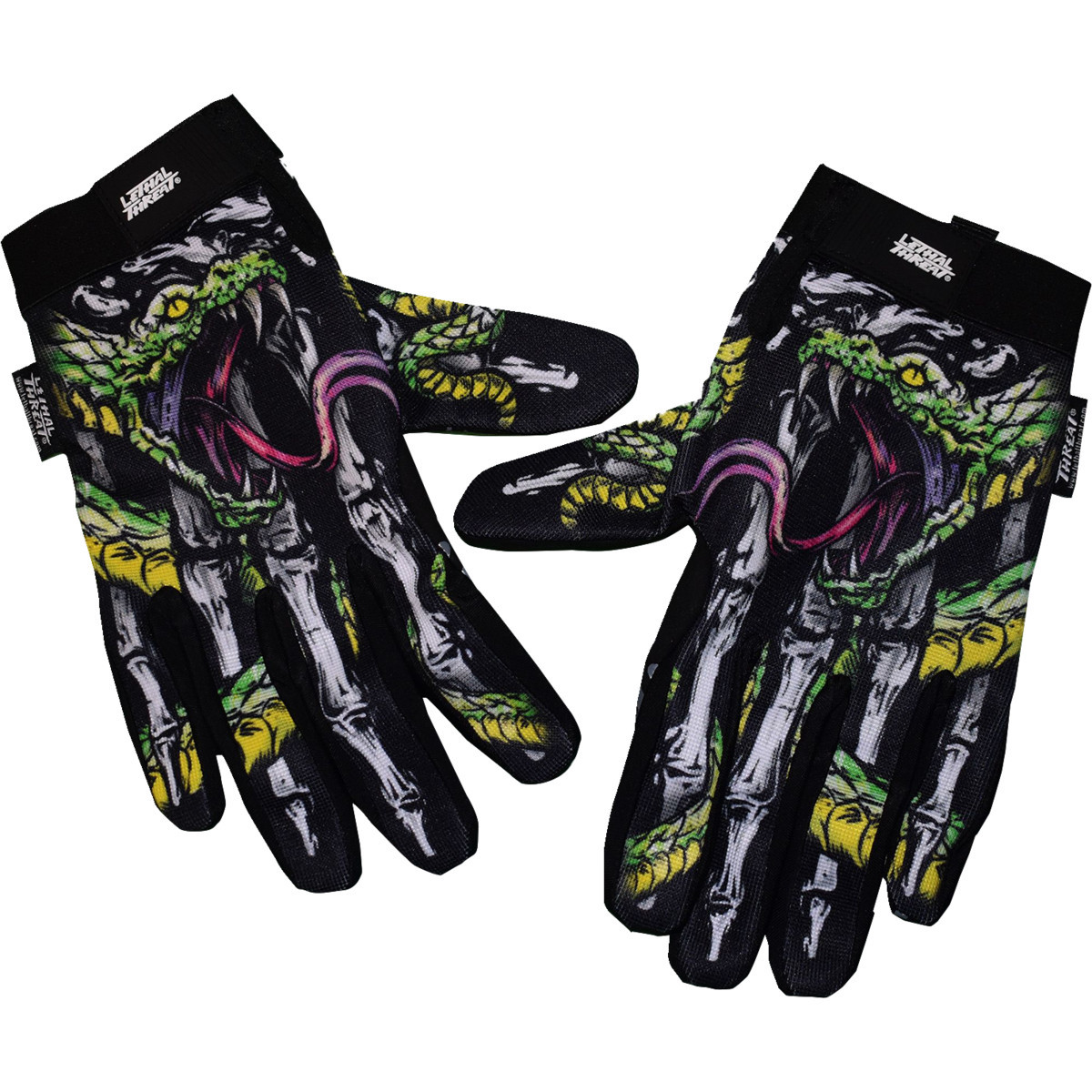 Lethal Threat #GL15019XXL - Snake Bite Gloves - Black - 2XL
