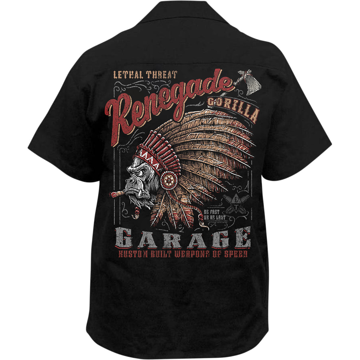 Lethal Threat #HW50212L - Garage Gorilla Shirt - Black - Large