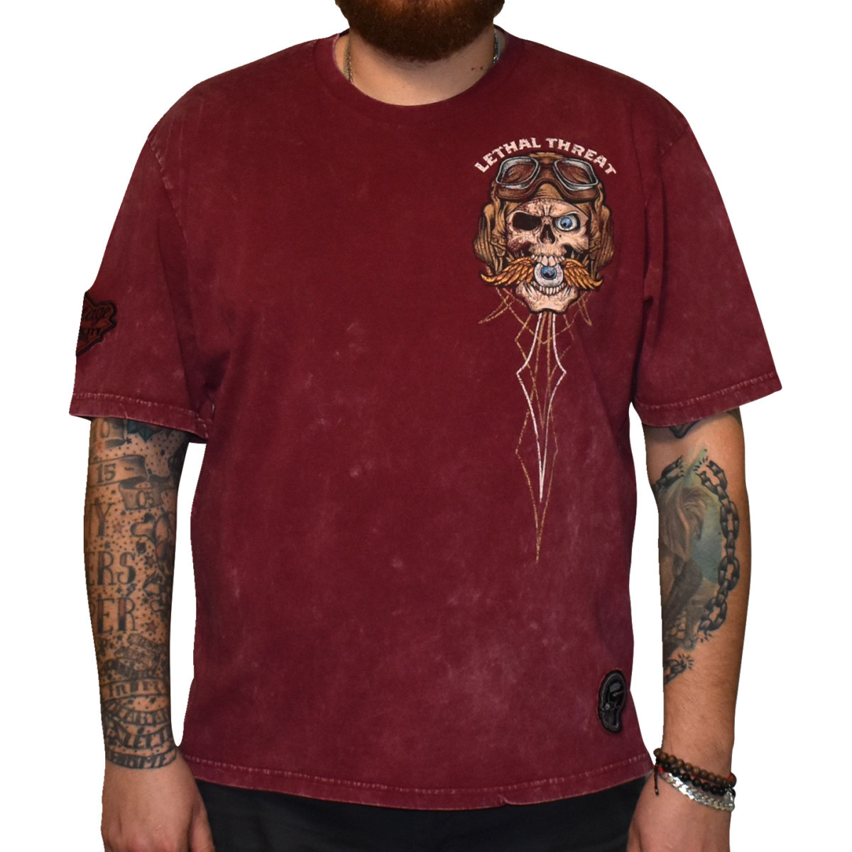 Lethal Threat #VV40179L - Vintage Velocity Eye for an Eye T-Shirt - Red - Large