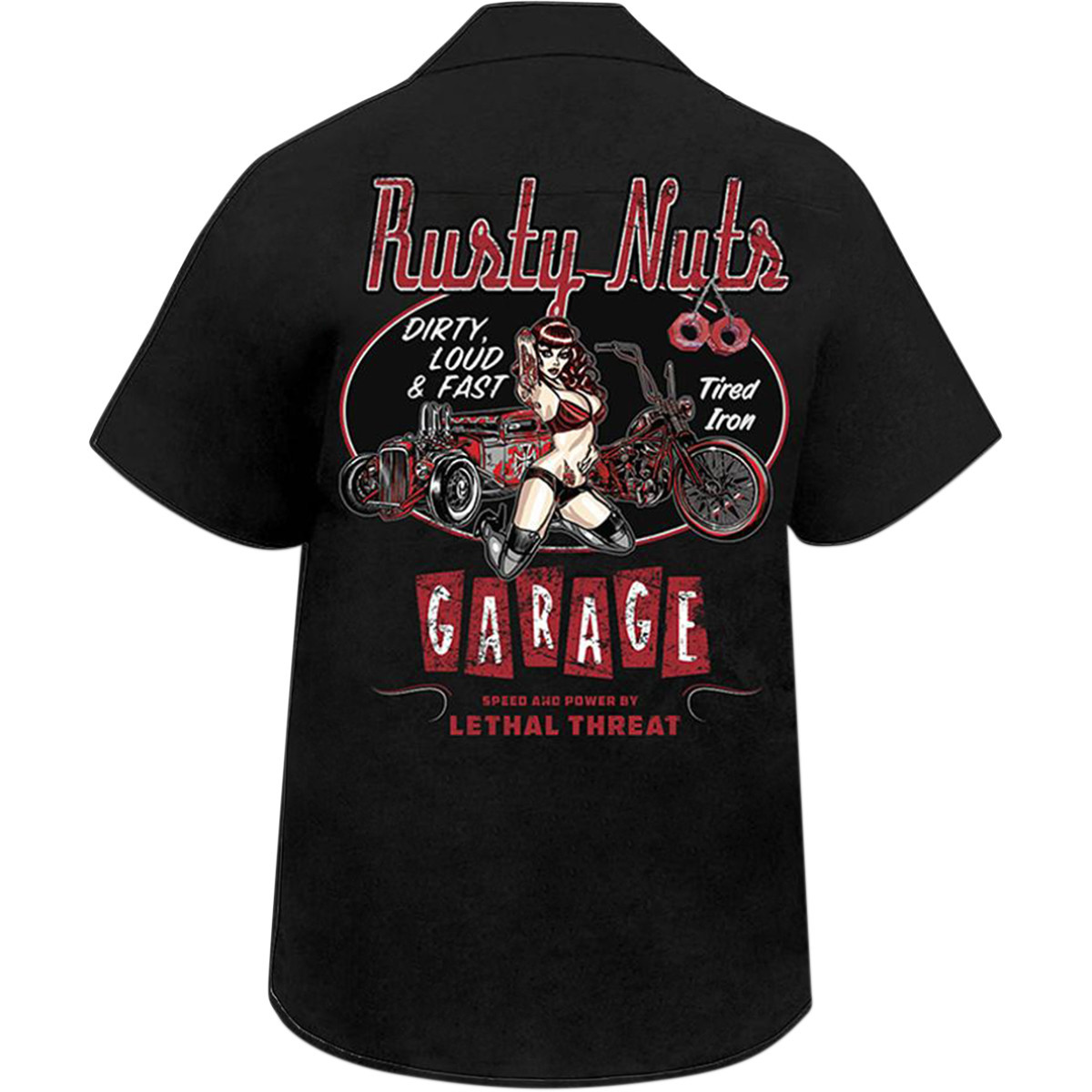Lethal Threat #HW50197XXL - Rusty Nuts Shirt - Black - 2XL