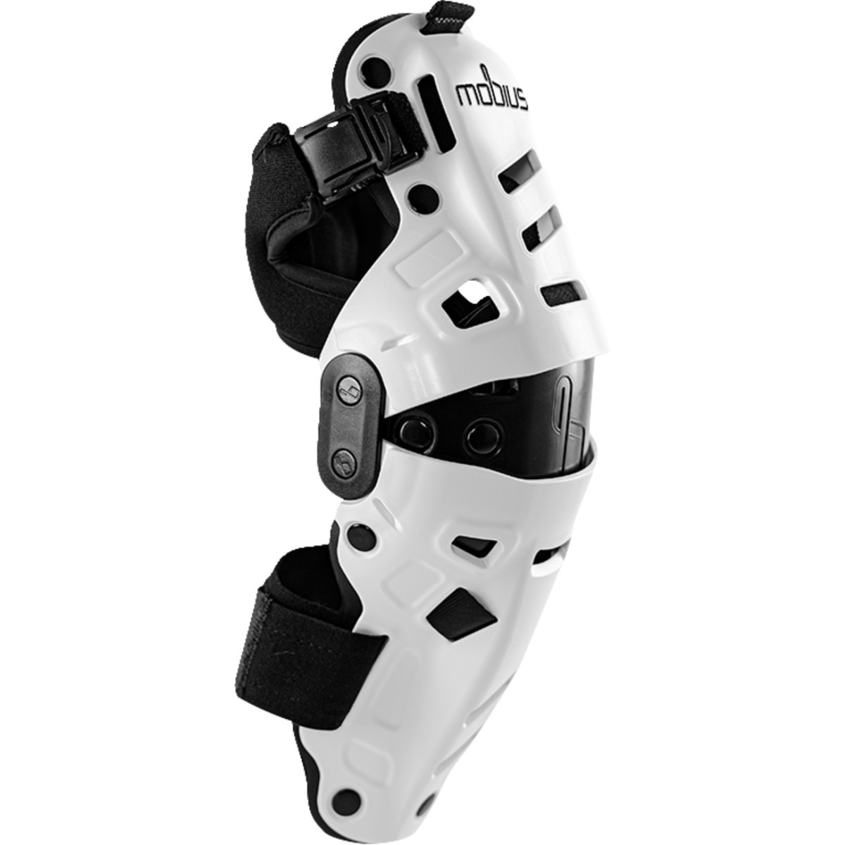 Mobius #1020112 - X8H Hybrid Knee Support - White/Black - L/XL