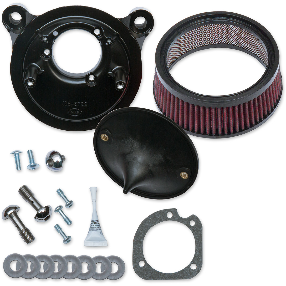 S&S Cycle #170-0300B - Super Stock™ Stealth Air Cleaner Kit - Black
