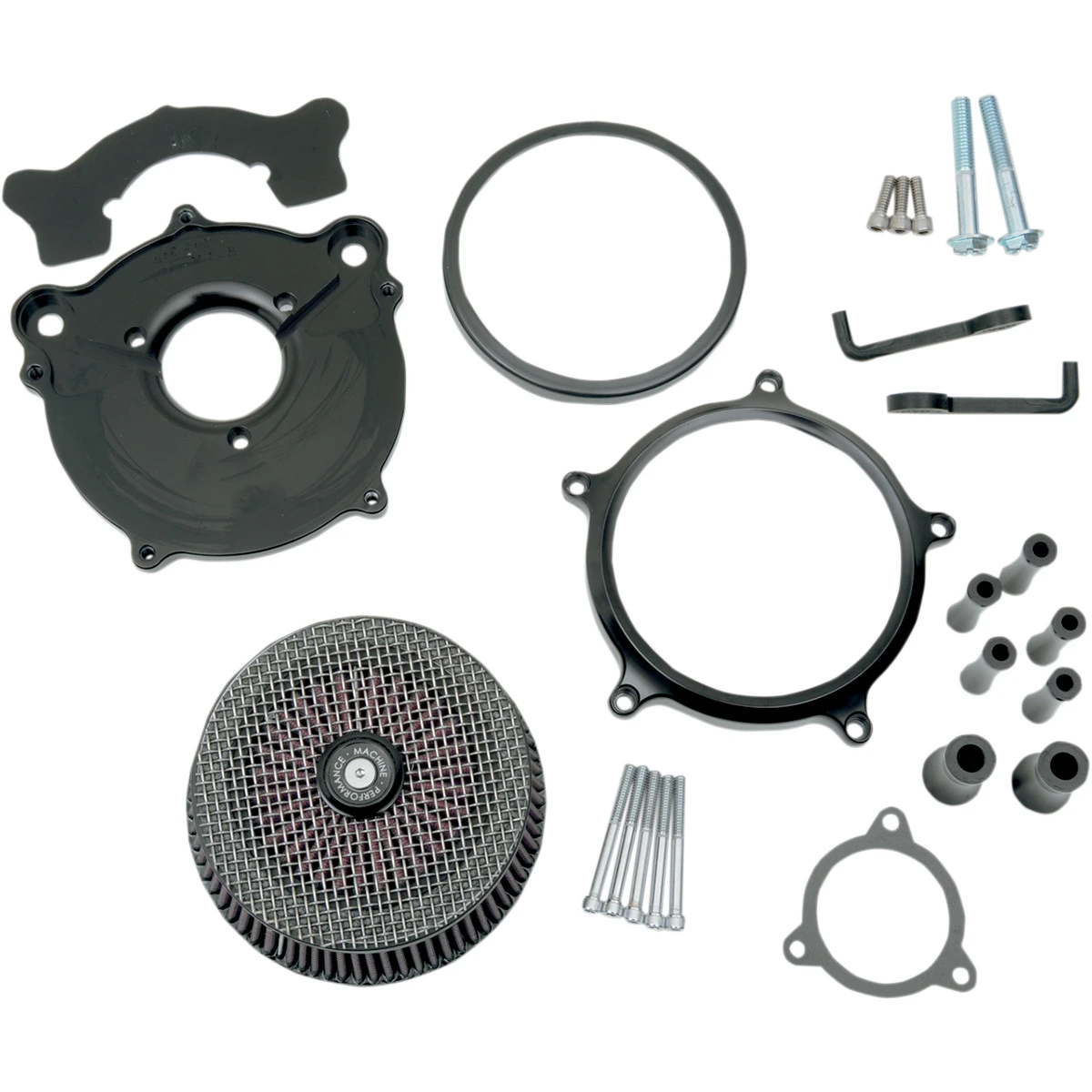 Performance Machine (PM) #0206-2150-B - Super Gas Air Cleaner Kit - Black