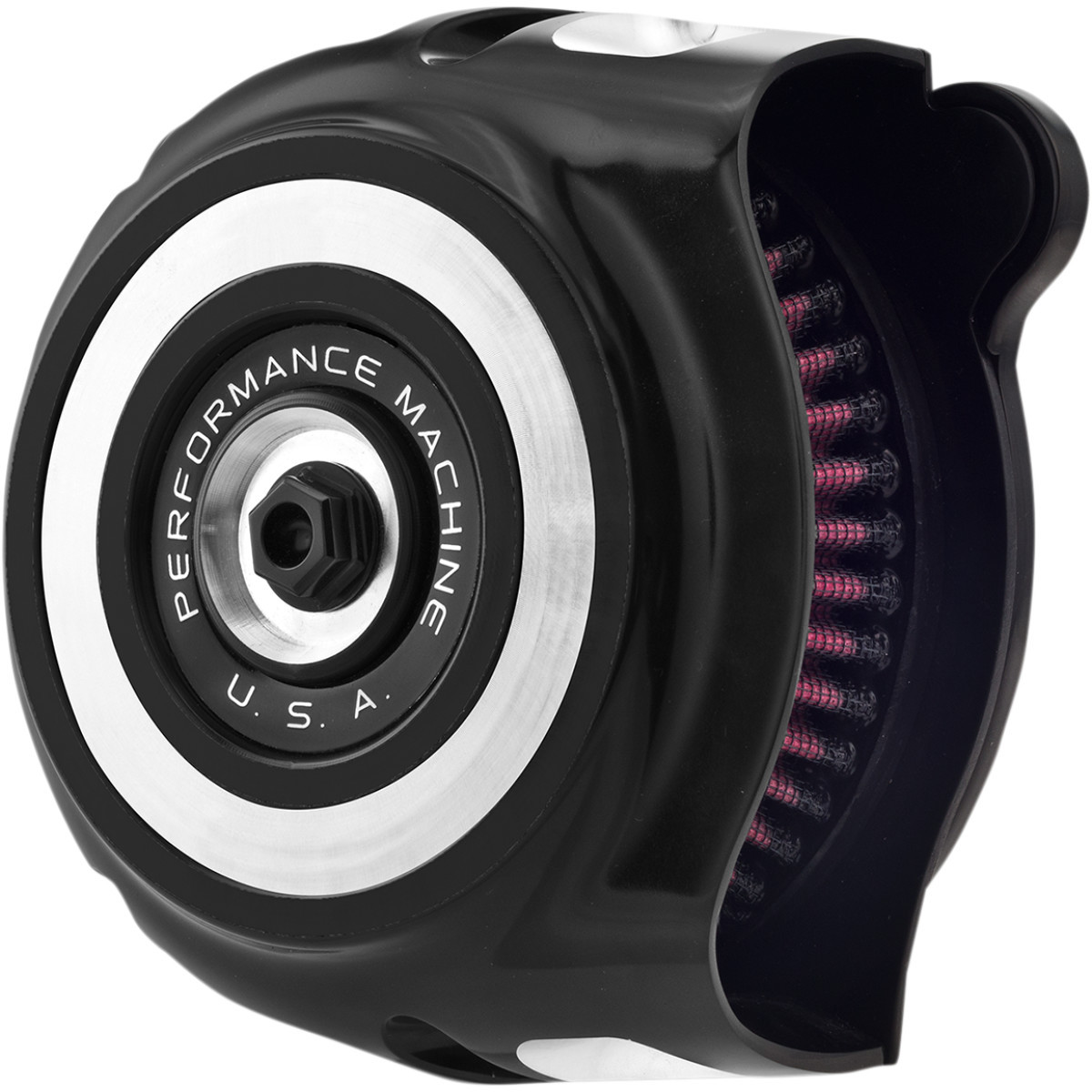 Performance Machine (PM) #0206-2142-BM - Vintage Air Cleaner - Contrast Cut™
