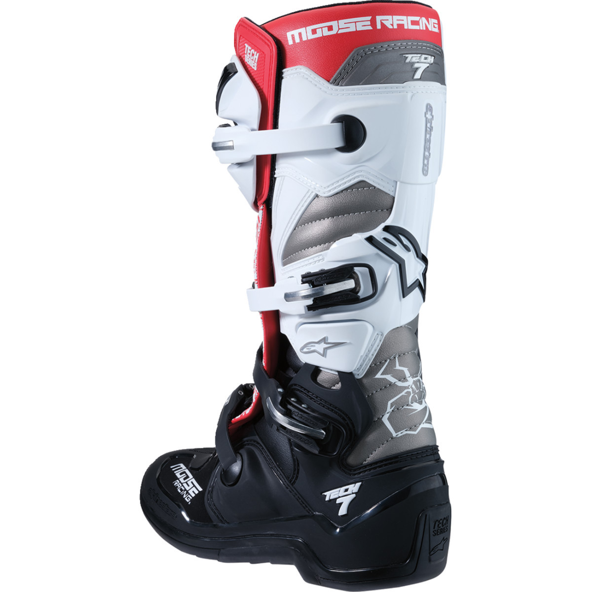 Moose Offroad - Tech 7 Boots - Black/White/Red - US 8