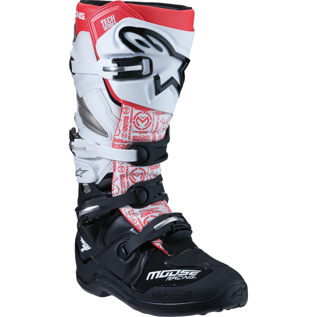 Moose Offroad - Tech 7 Boots - Black/White/Red - US 8
