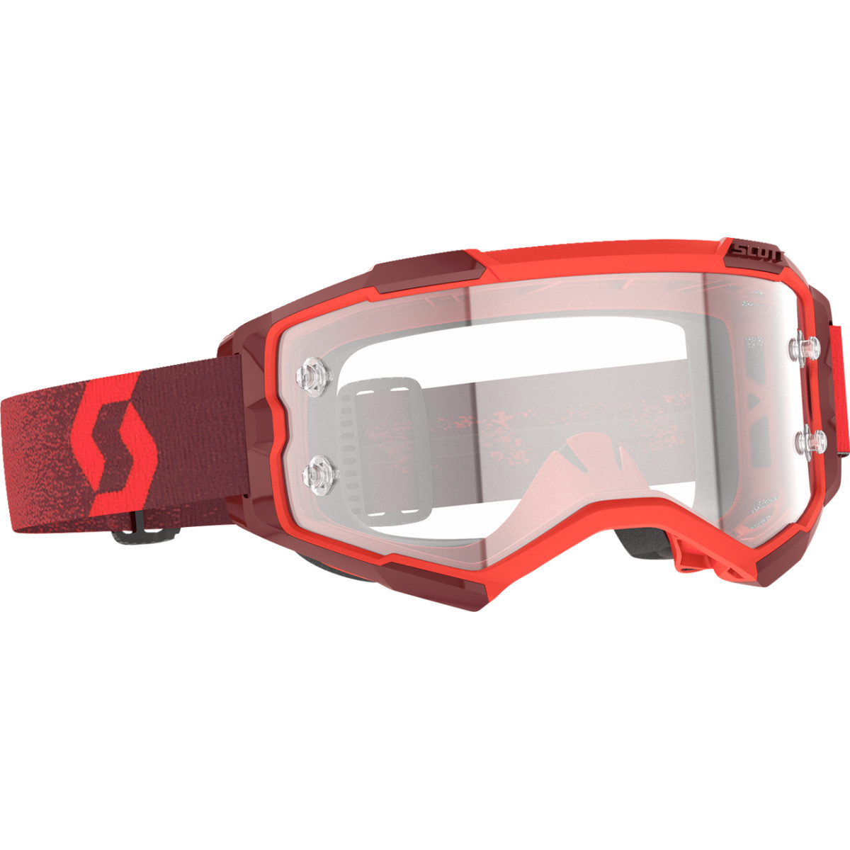 Scott #274514-0004113 - Fury Goggle - Red - Clear Works Lens