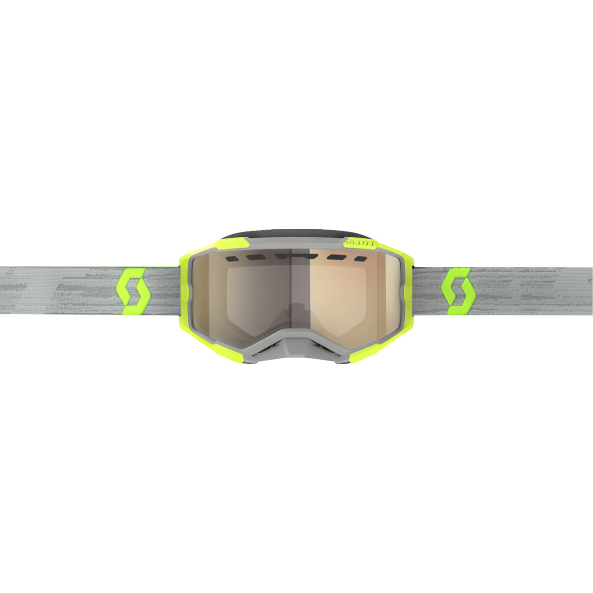 Scott #278604-1120245 - Fury LS Snow Goggle - Gray/Yellow - Light Sensitive - Bronze Chrome Lens
