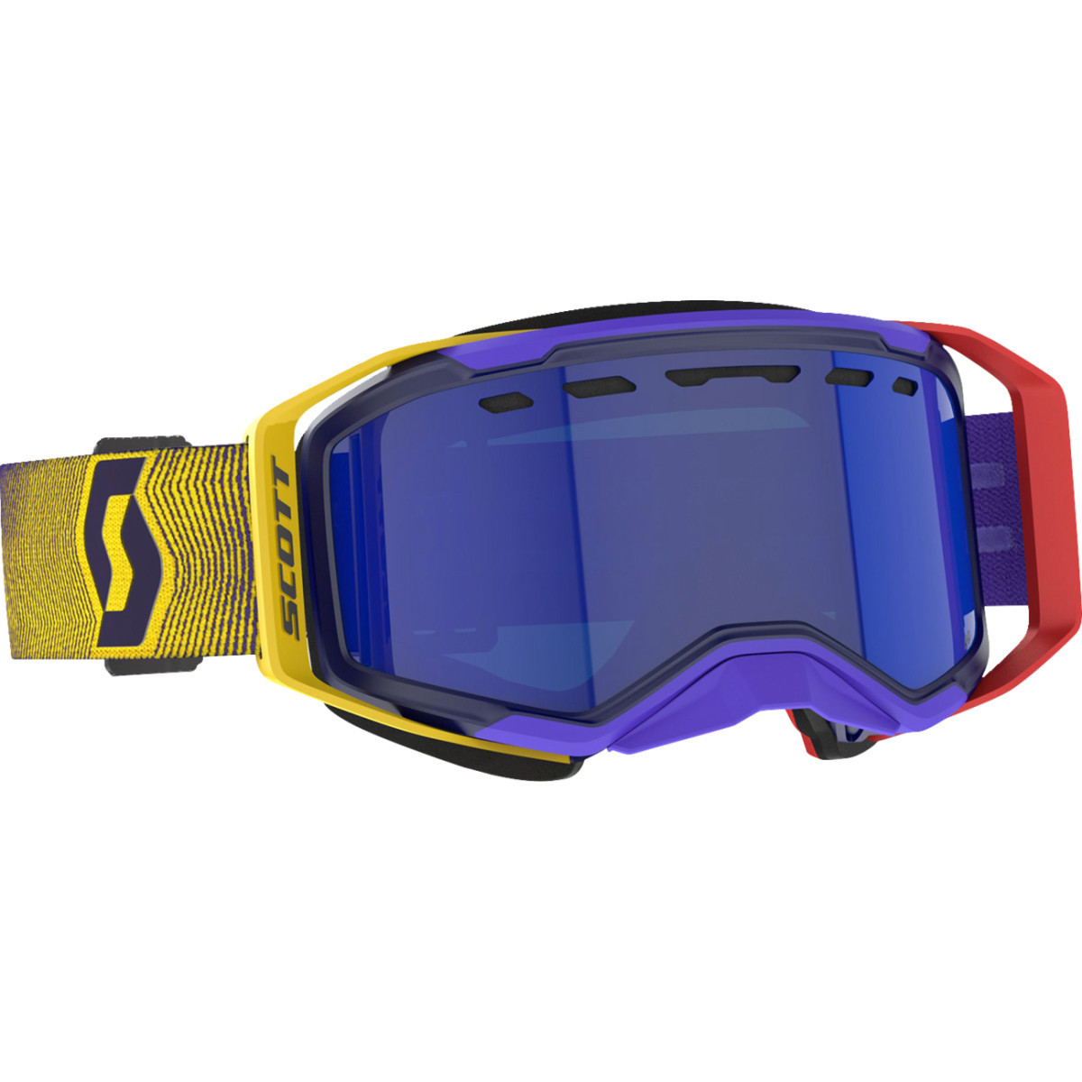 Scott #421503-1648347 - Prospect 2.0 SMB Goggle - Red/Yellow - Enhancer Blue Chrome Lens