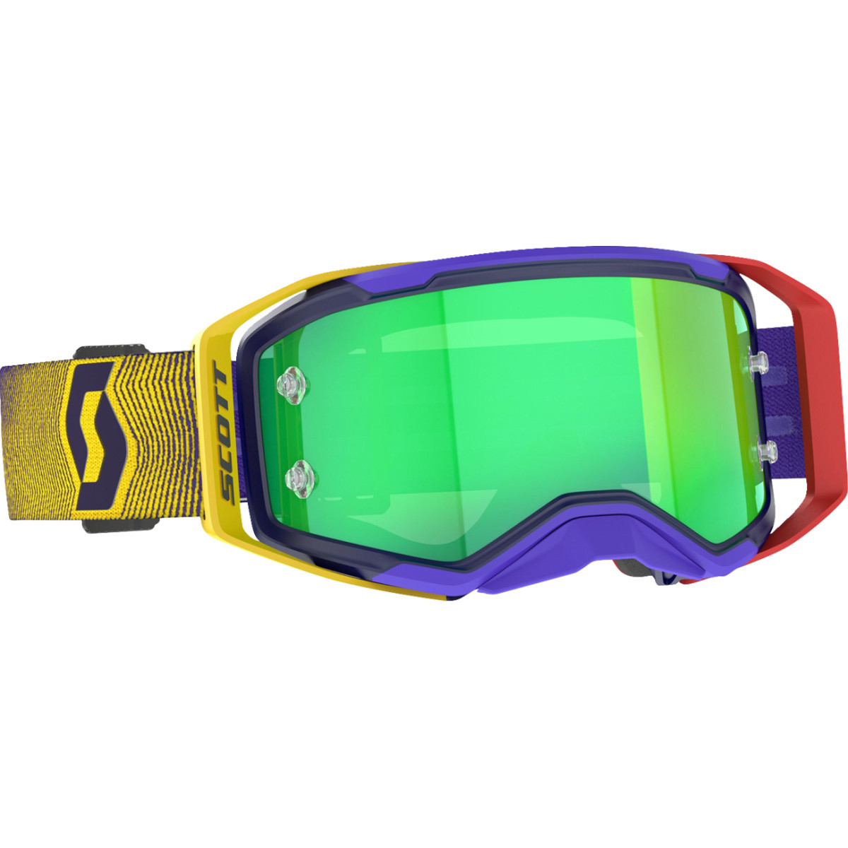 Scott #421471-1648279 - Prospect 2.0 Goggle - Red/Yellow - Green Chrome Works Lens