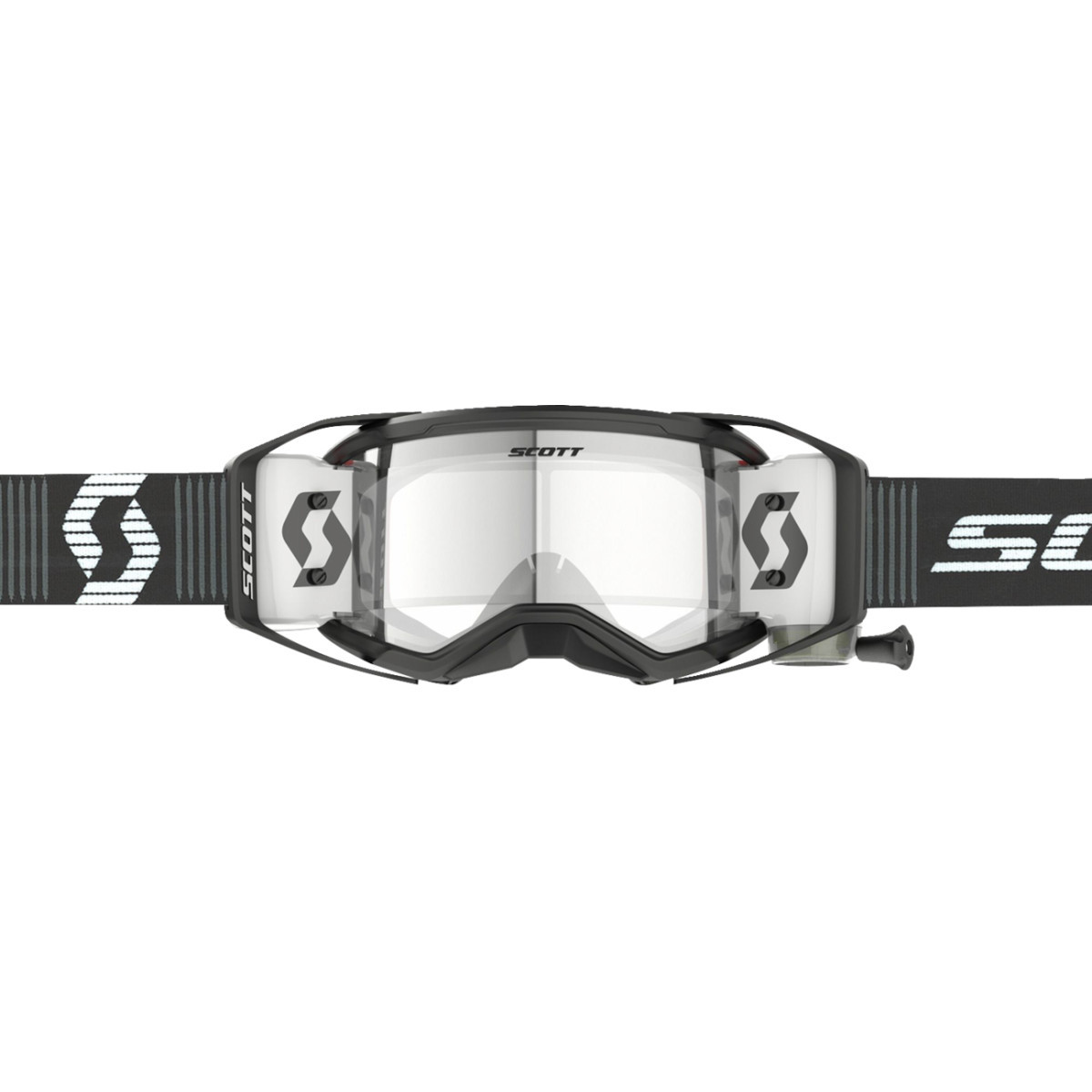 Scott #421474-1007113 - Prospect 2.0 WFS Goggle - Roll-Off - Black/White - Clear Works Lens