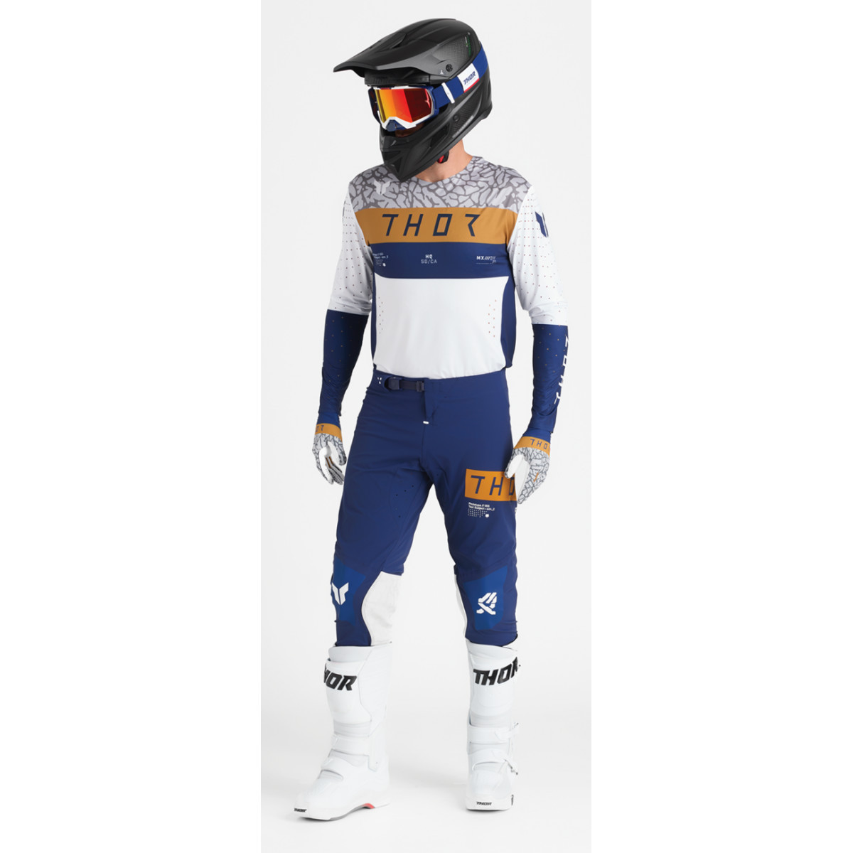 Thor - Sportmode Bravo Gloves - Navy/Copper - XL