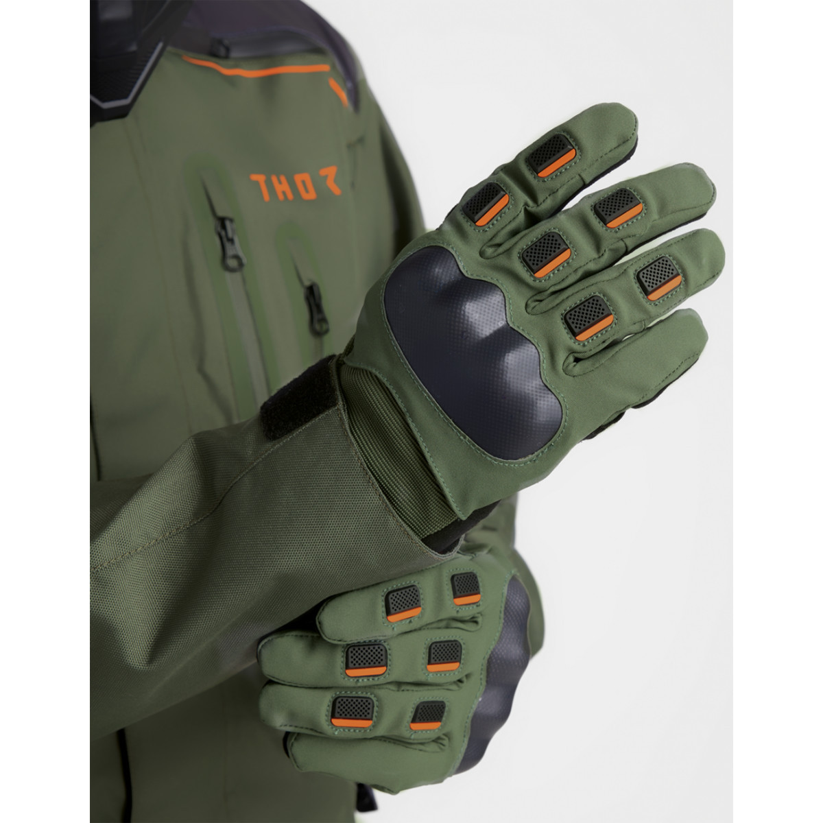 Thor - Range Gloves - Army/Orange - 3XL