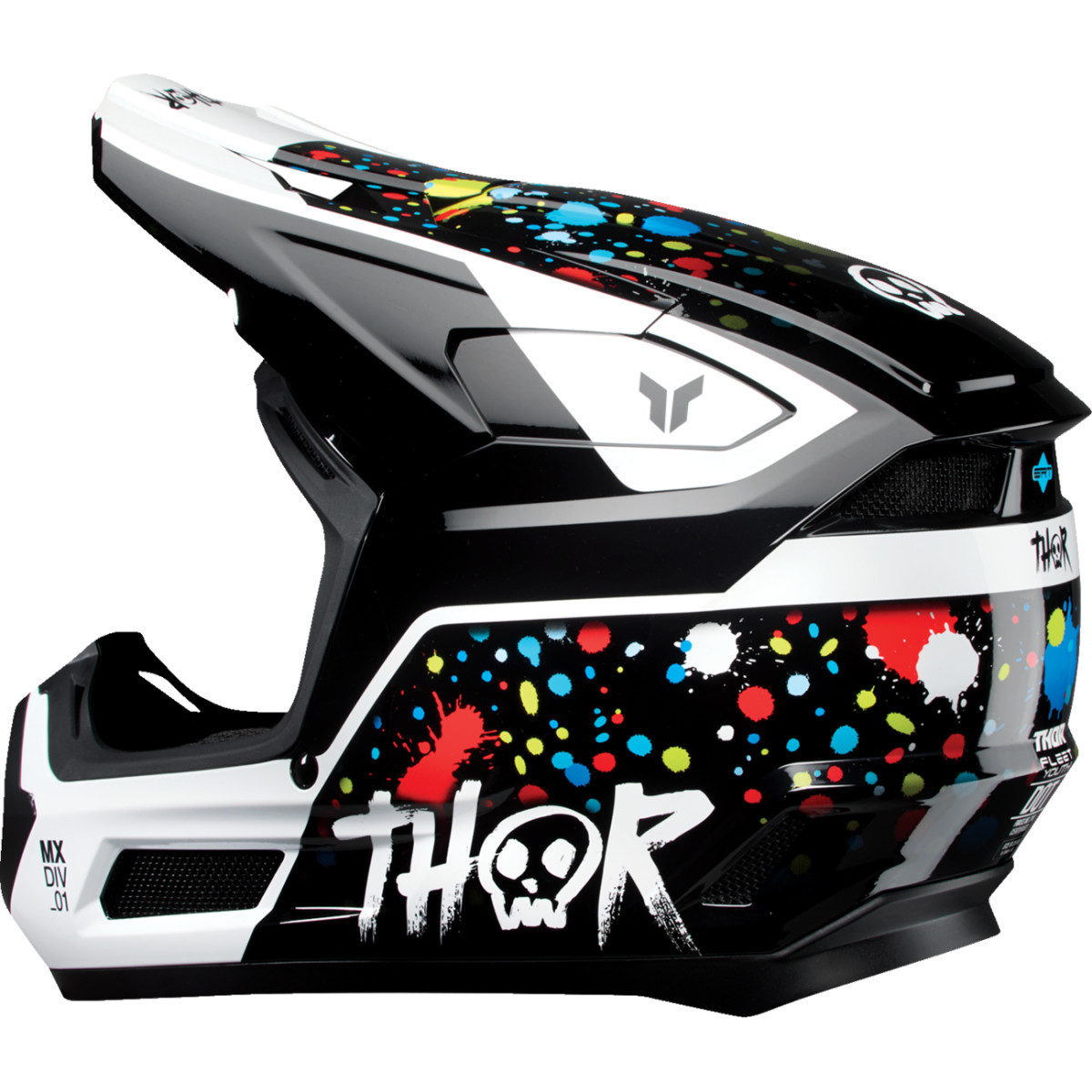 Thor - Youth Fleet Helmet - Splat - Black - Small