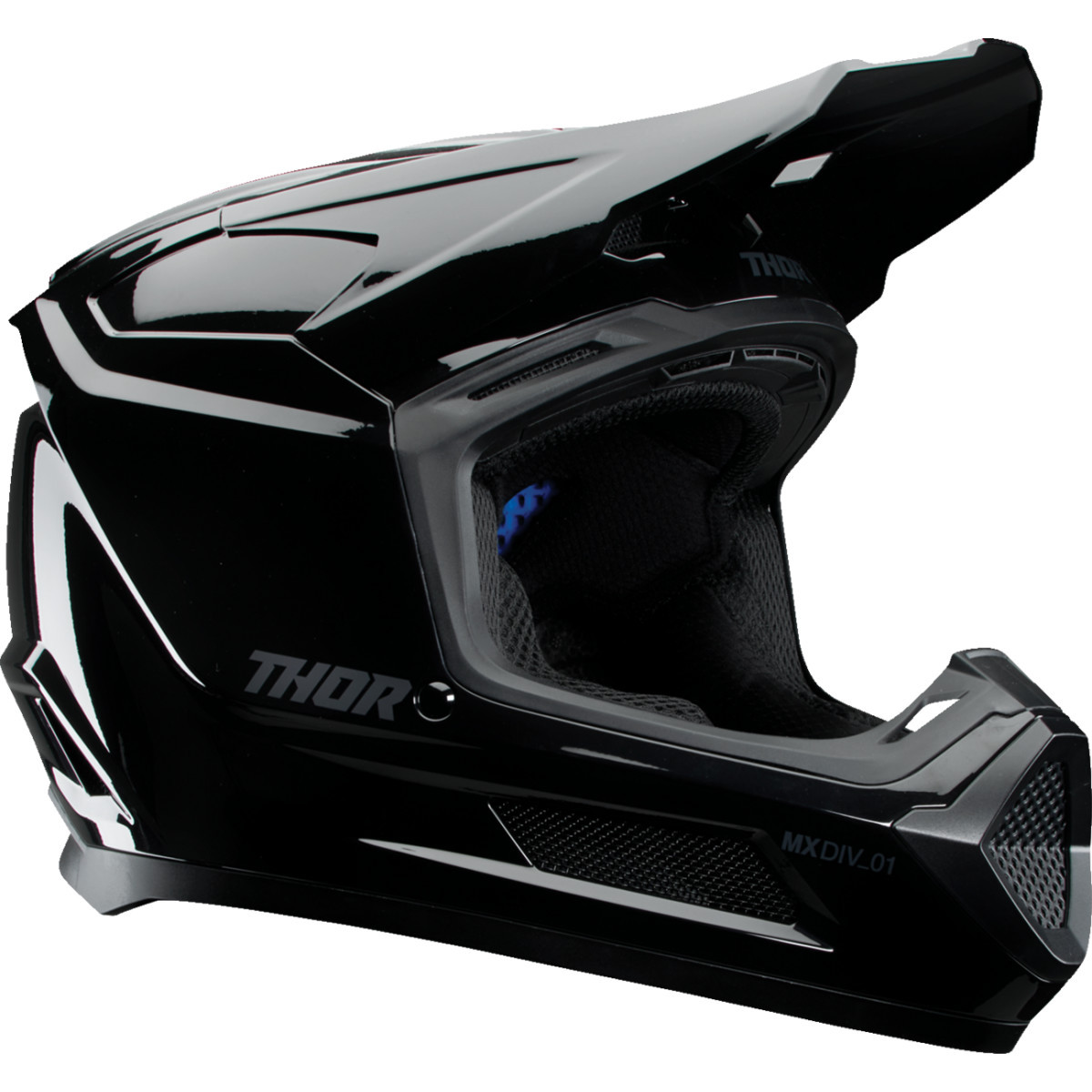 Thor - Youth Fleet Helmet - Blackout - Gloss Black - Large