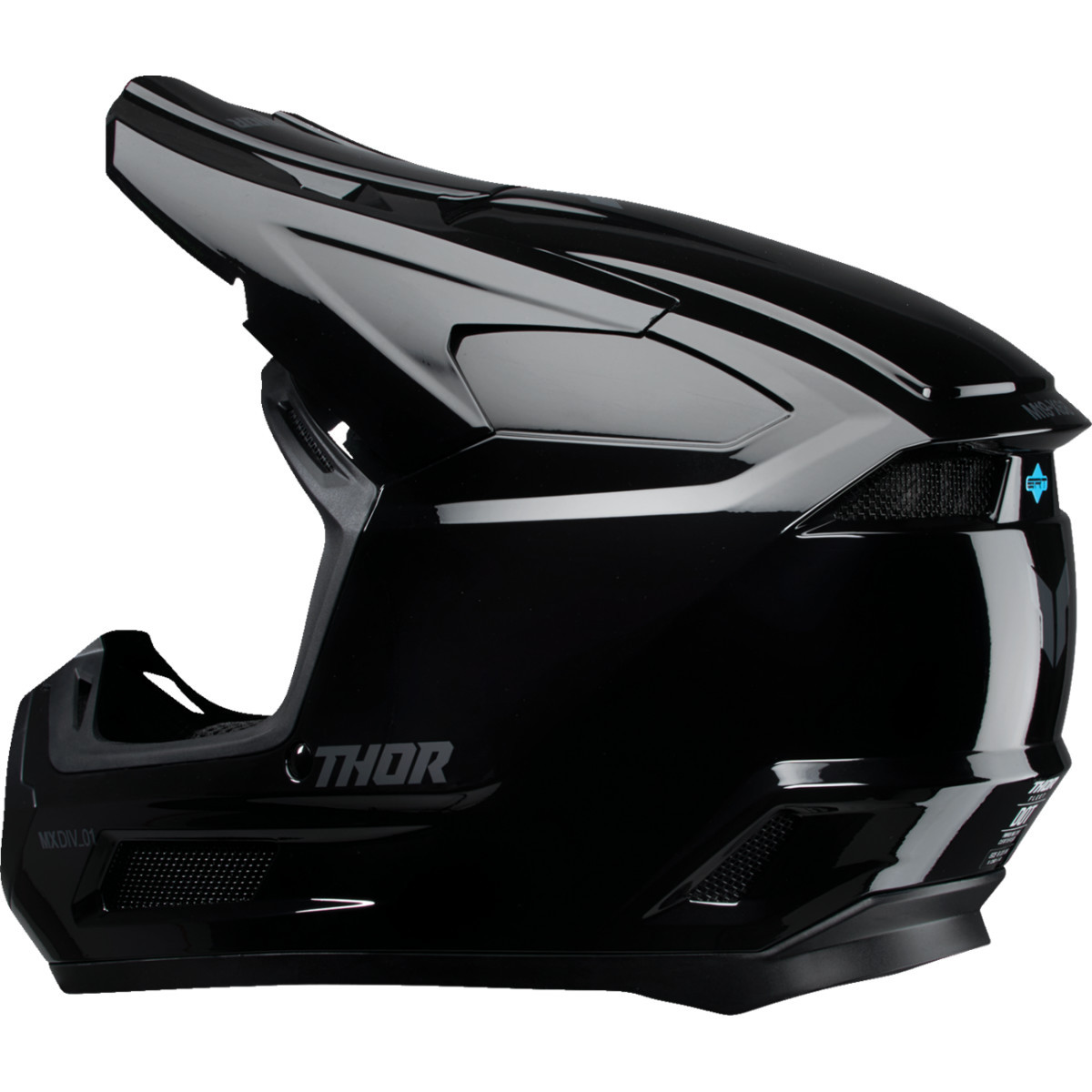 Thor - Youth Fleet Helmet - Blackout - Gloss Black - Large