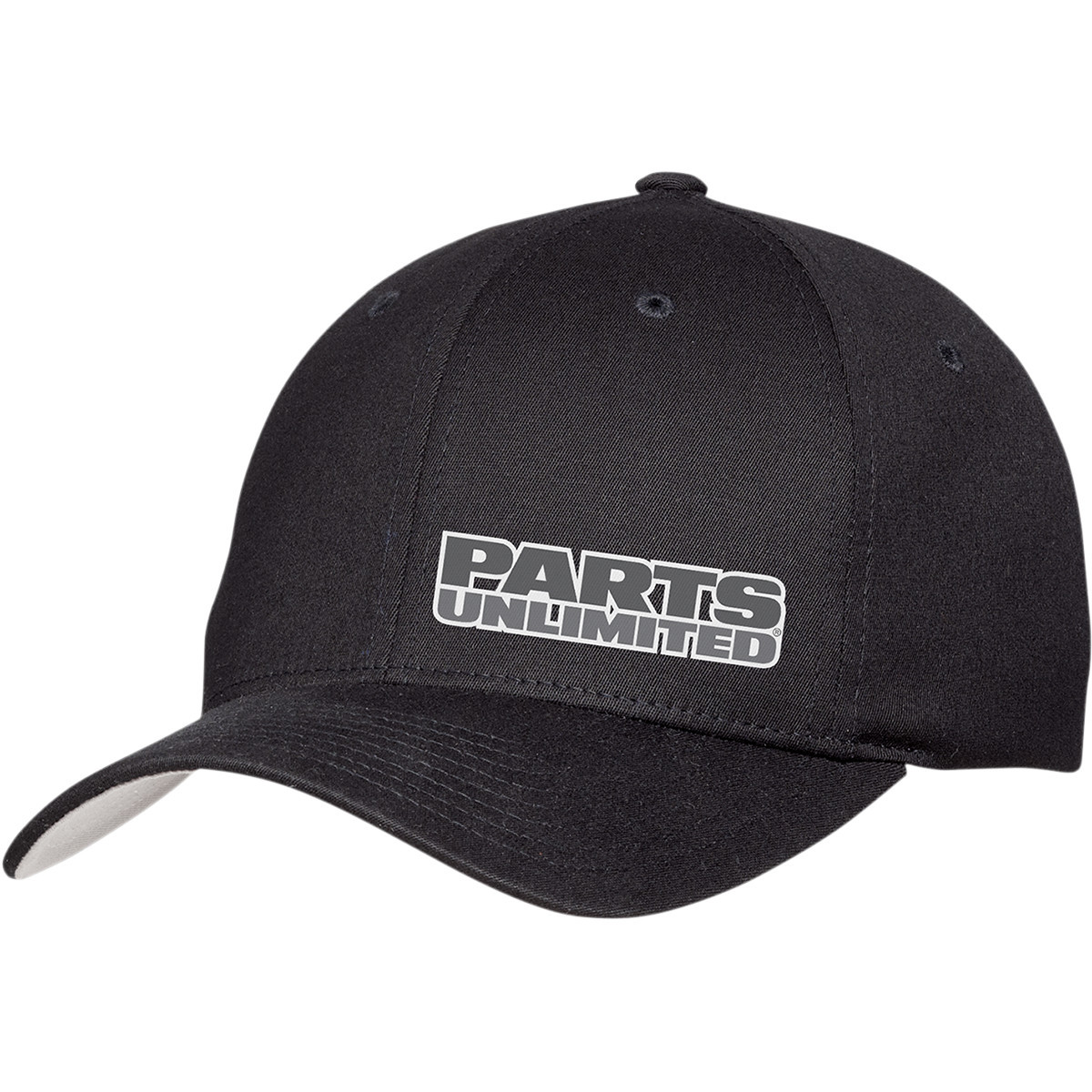Throttle Threads #PSU29H51BKLXL - Parts Unlimited Curved Bill Hat - Black - Large/XL