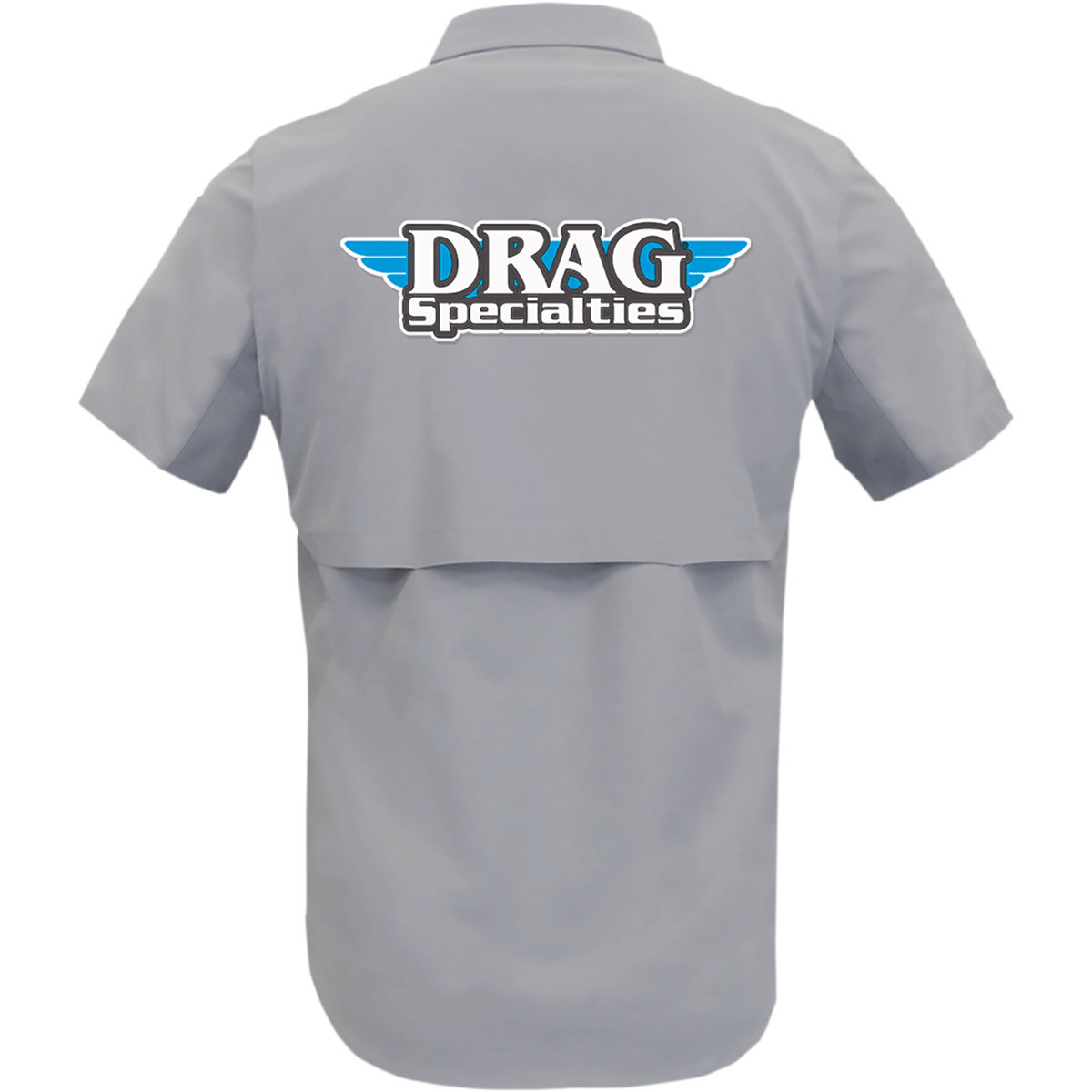 Throttle Threads #DRG31ST26GYSM - Drag Specialties Vented Shop Shirt - Gray - Small