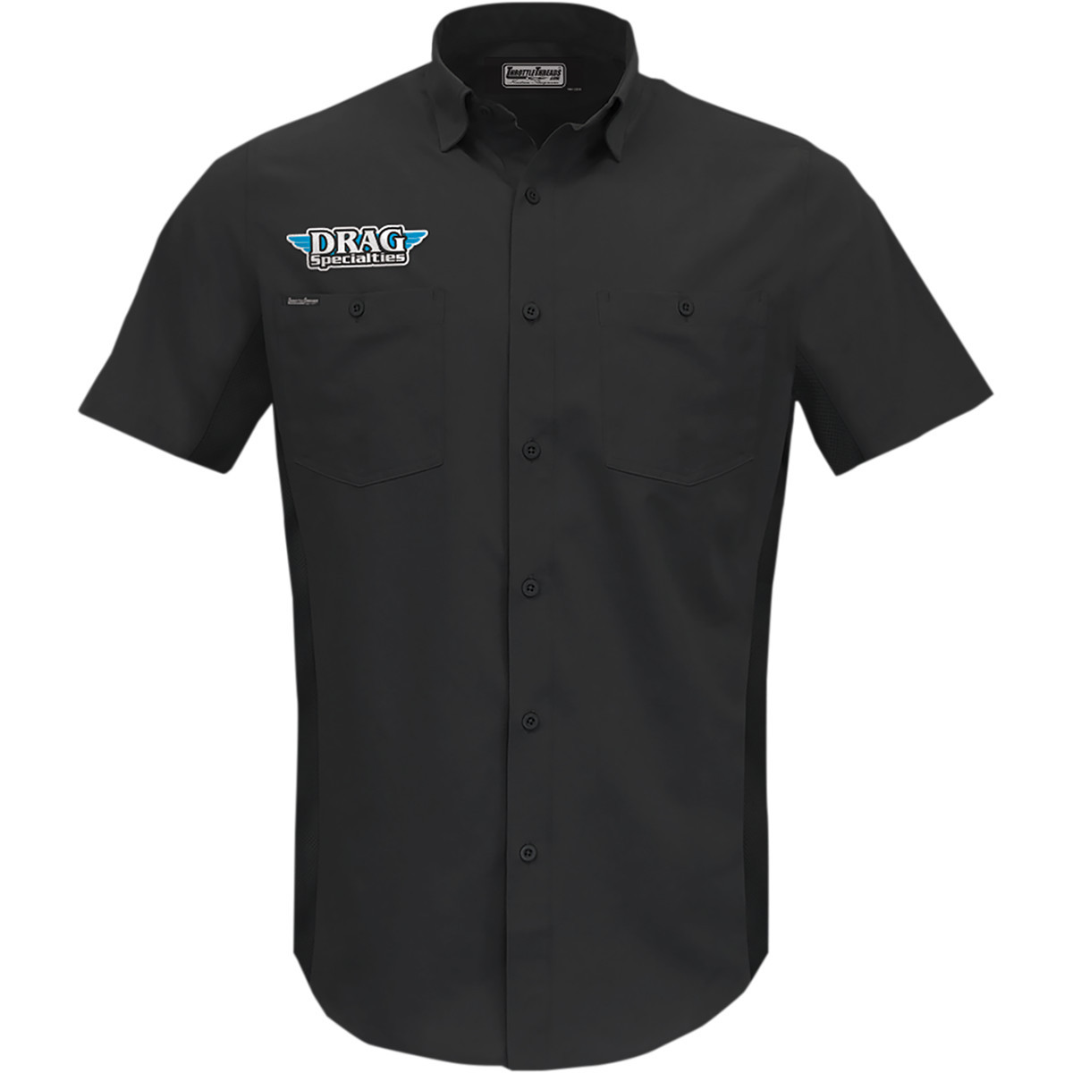 Throttle Threads #DRG31ST26BK3X - Drag Specialties Vented Shop Shirt - Black - 3XL