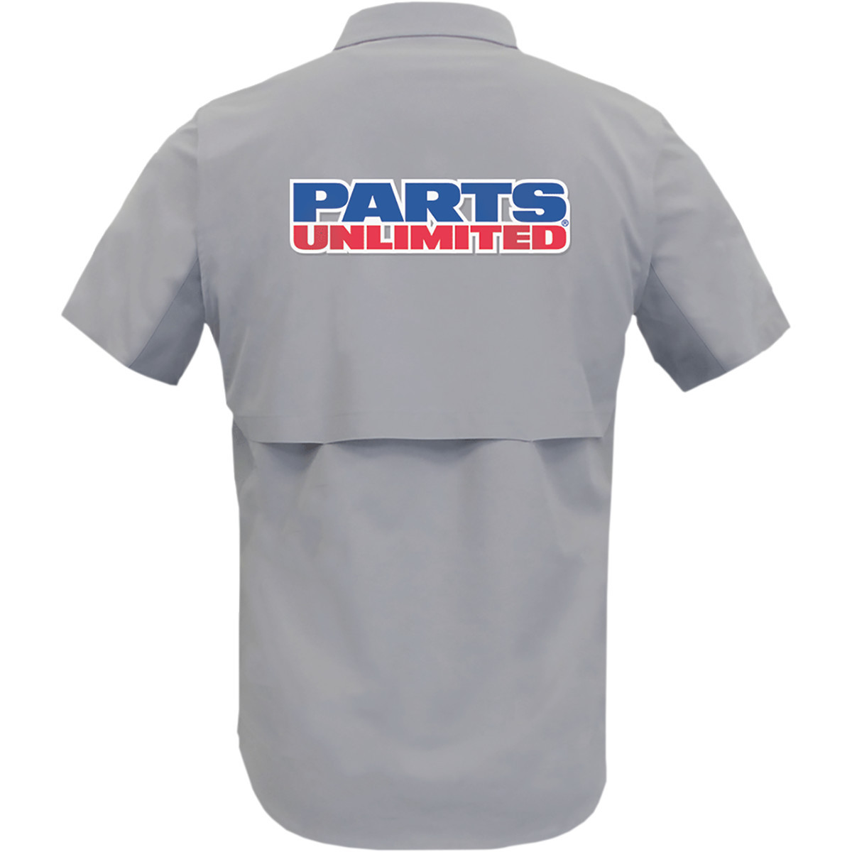 Throttle Threads #PSU37ST26GY3X - Parts Unlimited Vented Shop Shirt - Gray - 3XL