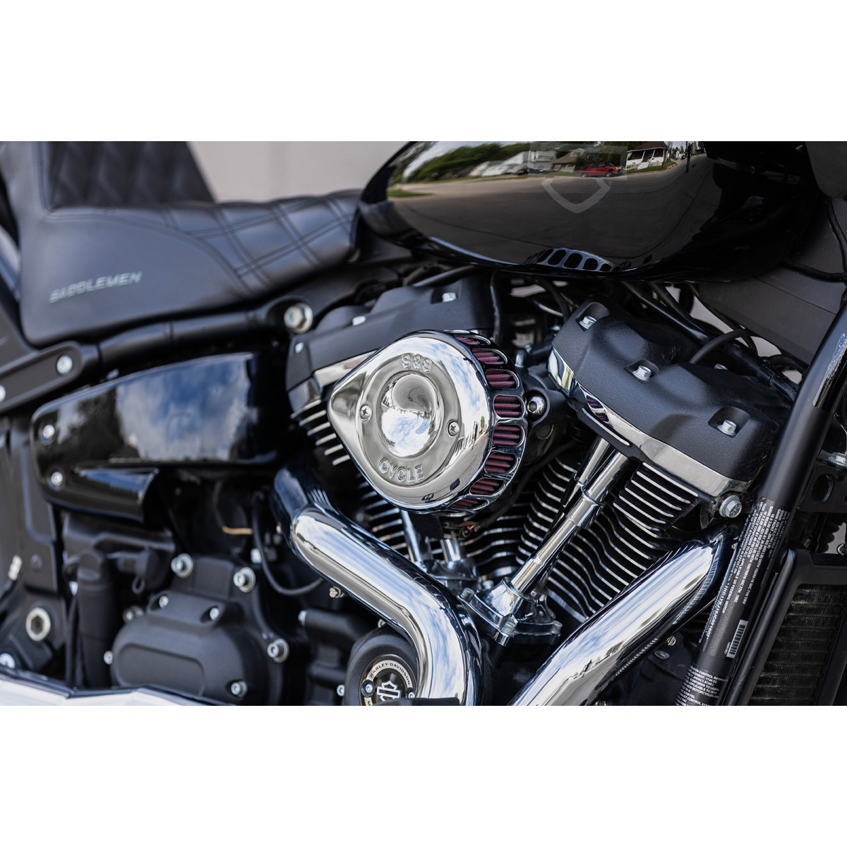 S&S Cycle #170-0367 - Air Cleaner Cover - Mini Teardrop - Chrome