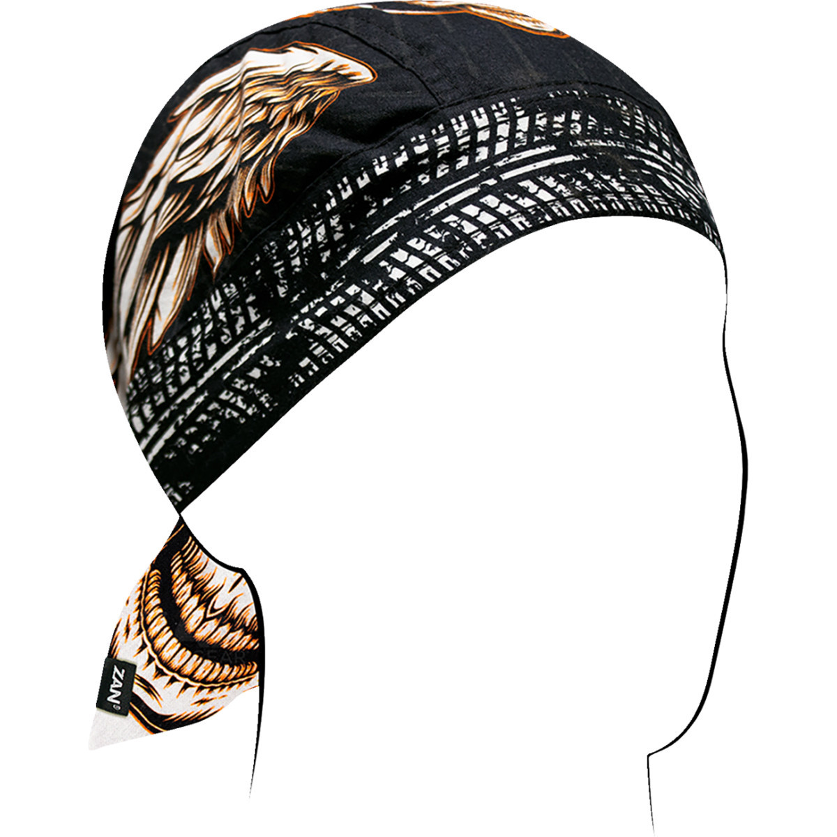 ZAN Headgear #Z312 - Flydanna® Head Wrap - Flaming Skull