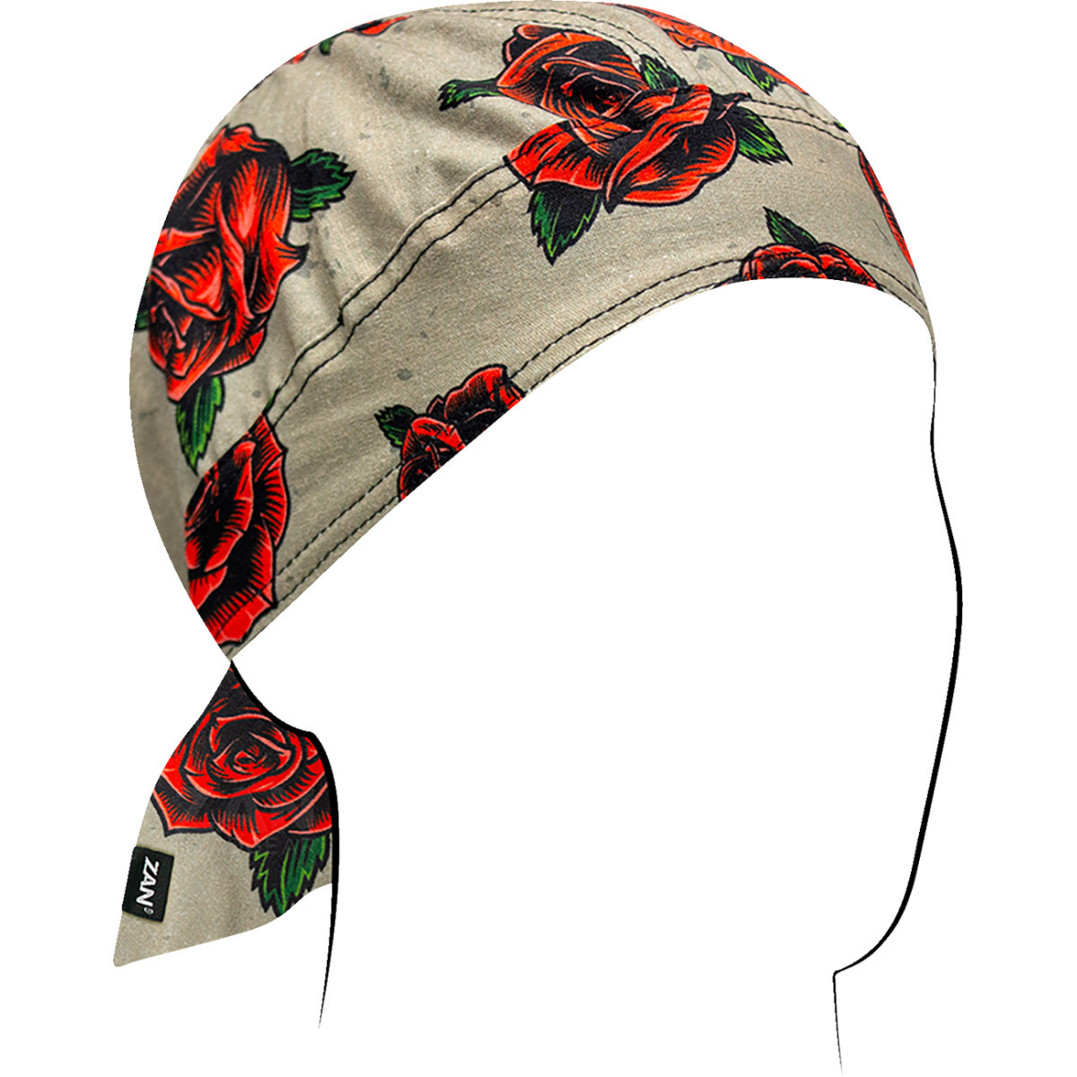 ZAN Headgear #Z207 - Flydanna® Head Wrap - Tattoo Roses
