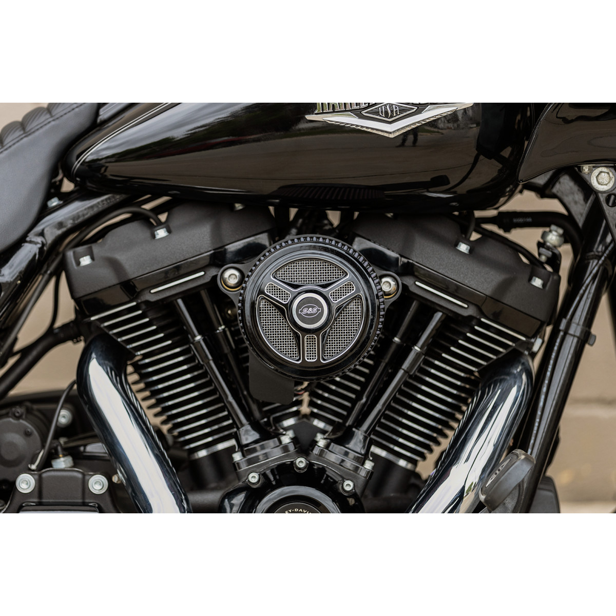 S&S Cycle #170-0210 - Air Cleaner Cover - Triple-Spoke - Black