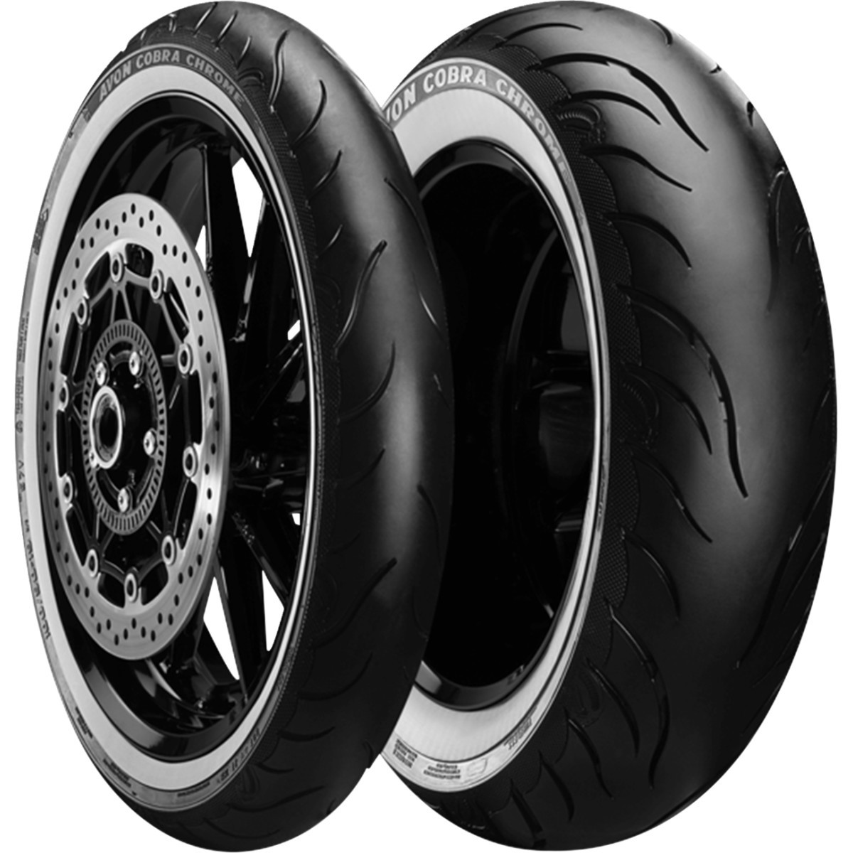 Avon #640587 - Tire - Cobra Chrome AV91 - Front - 100/90-19 - Wide Whitewall - 57V