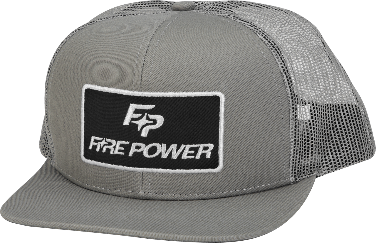 Fire Power #99-8106 - Flat Bill Patch Hat Grey