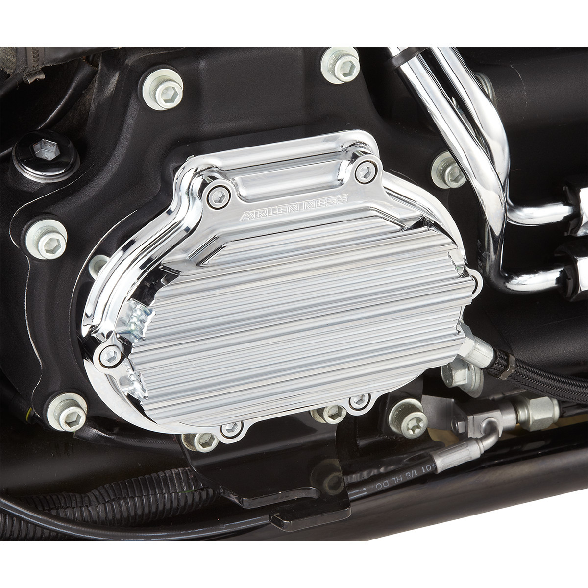 Arlen Ness #03-812 - 10-Gauge Transmission Side Cover - Chrome - Harley-Davidson
