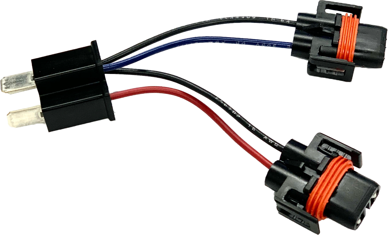 Namz Custom Cycle #NHAP-02 - Headlight Adapter Pigtail W/Female H9/H11-Male H4 Conn