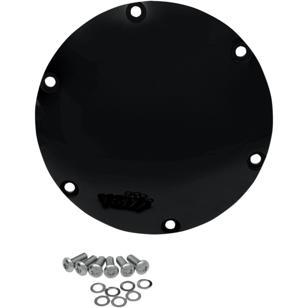 Drag Specialties - Derby Cover - Gloss Black - 6 Hole - '04-'22 Sportster