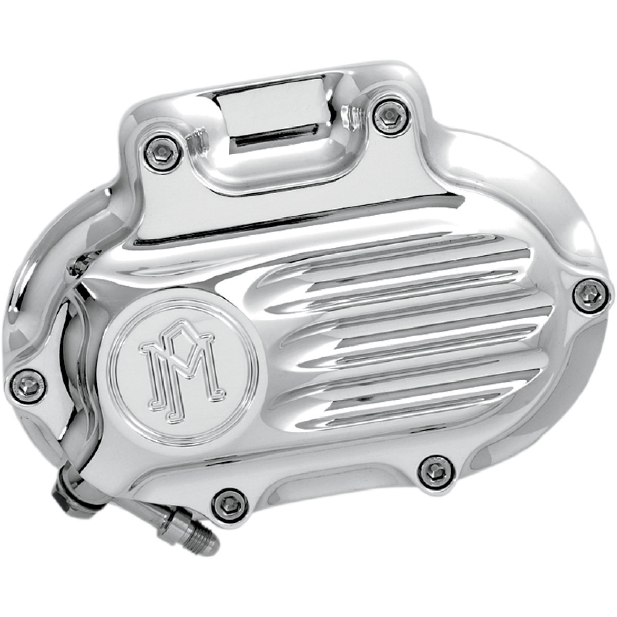 Performance Machine (PM) #0066-2008-CH - Hydraulic Clutch Actuator Cover - Fluted - Chrome