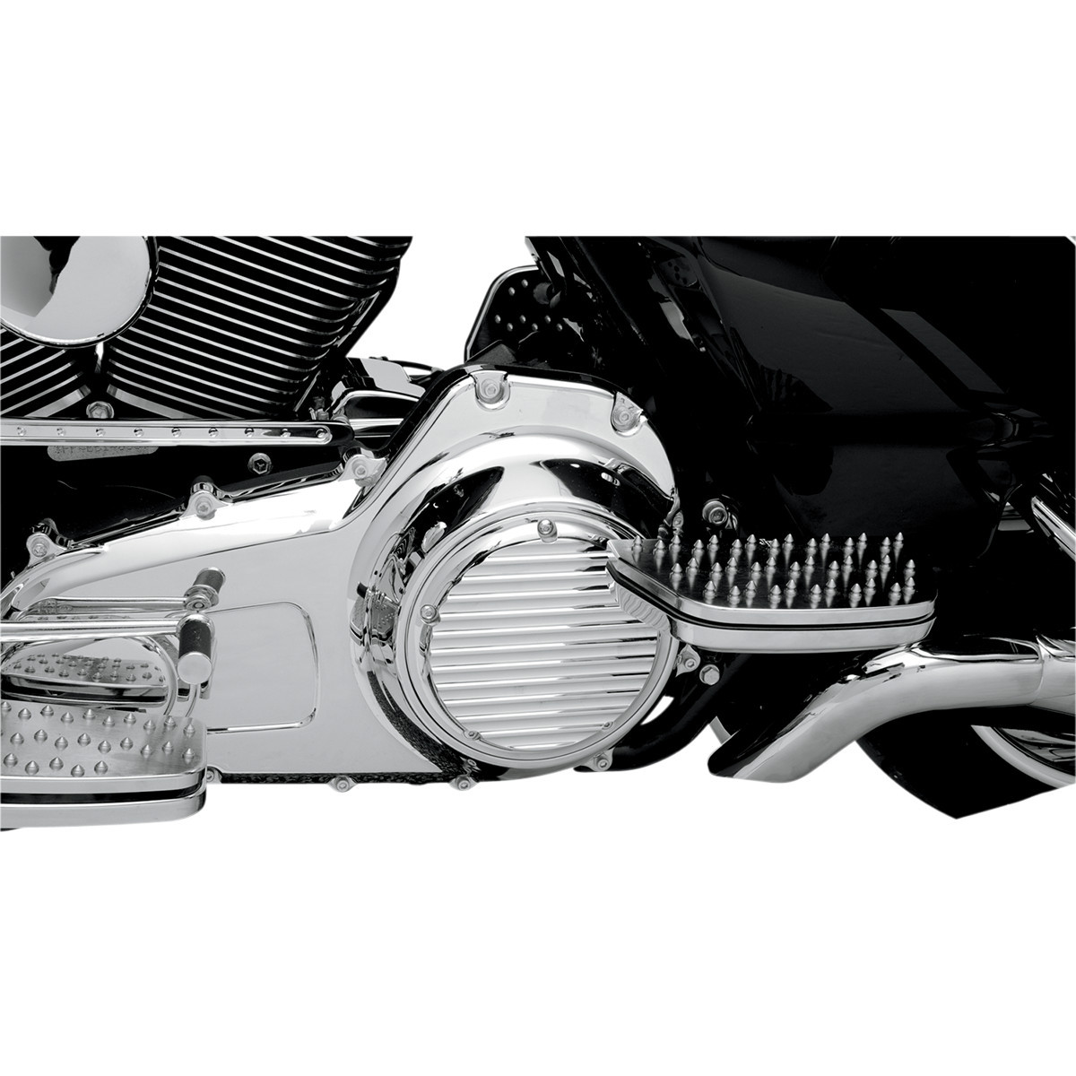 Joker Machine #06-99FN - Derby Cover - Finned - Chrome - 5 Hole
